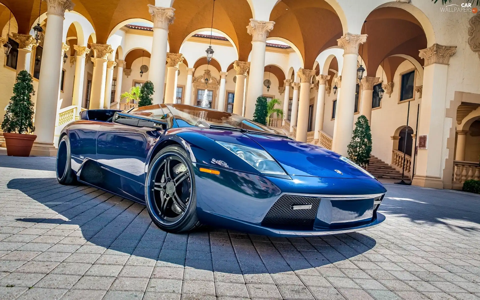 before, Palace, Lamborghini Murcielago, square, blue