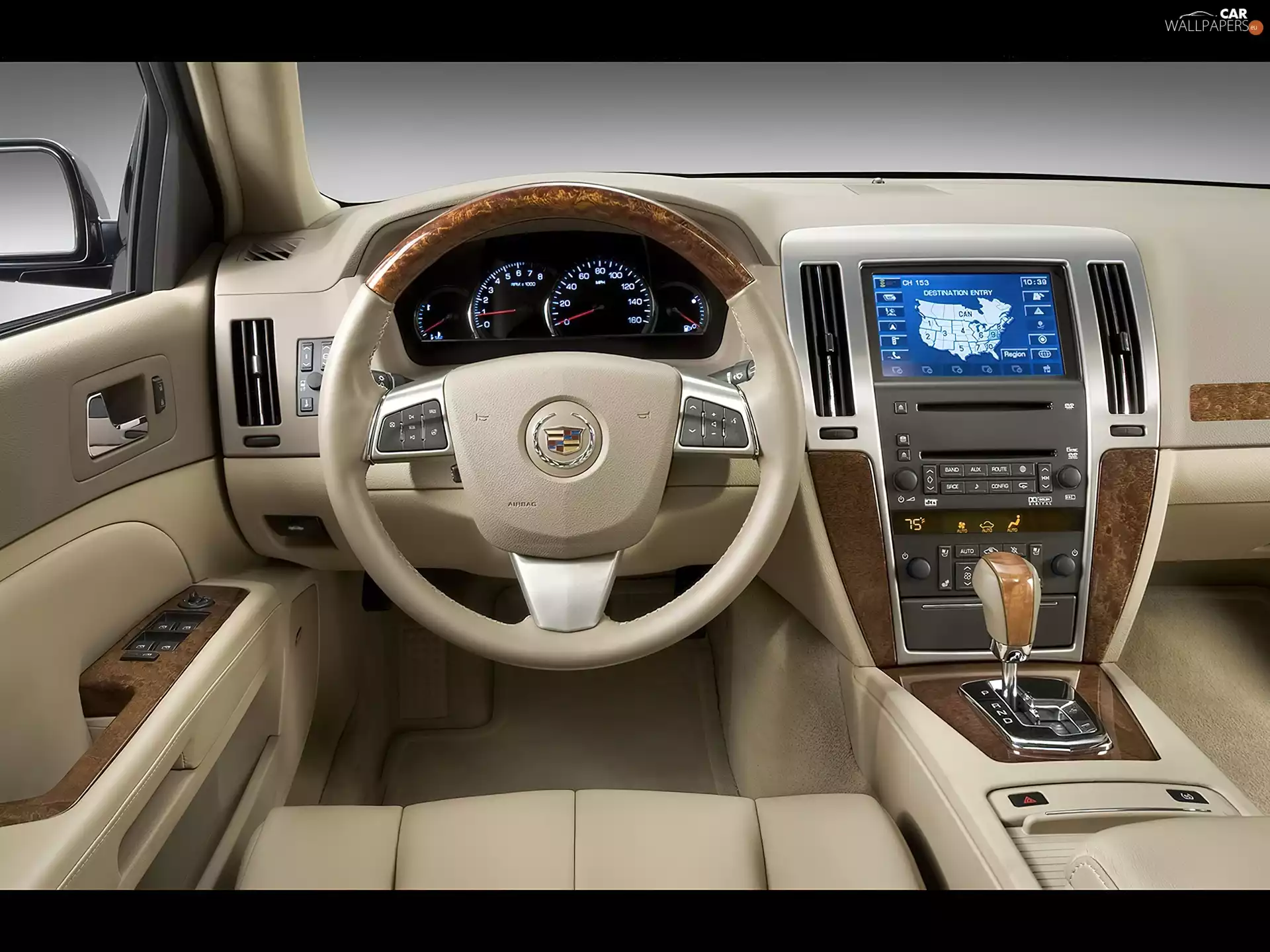interior, Cadillac STS, beige