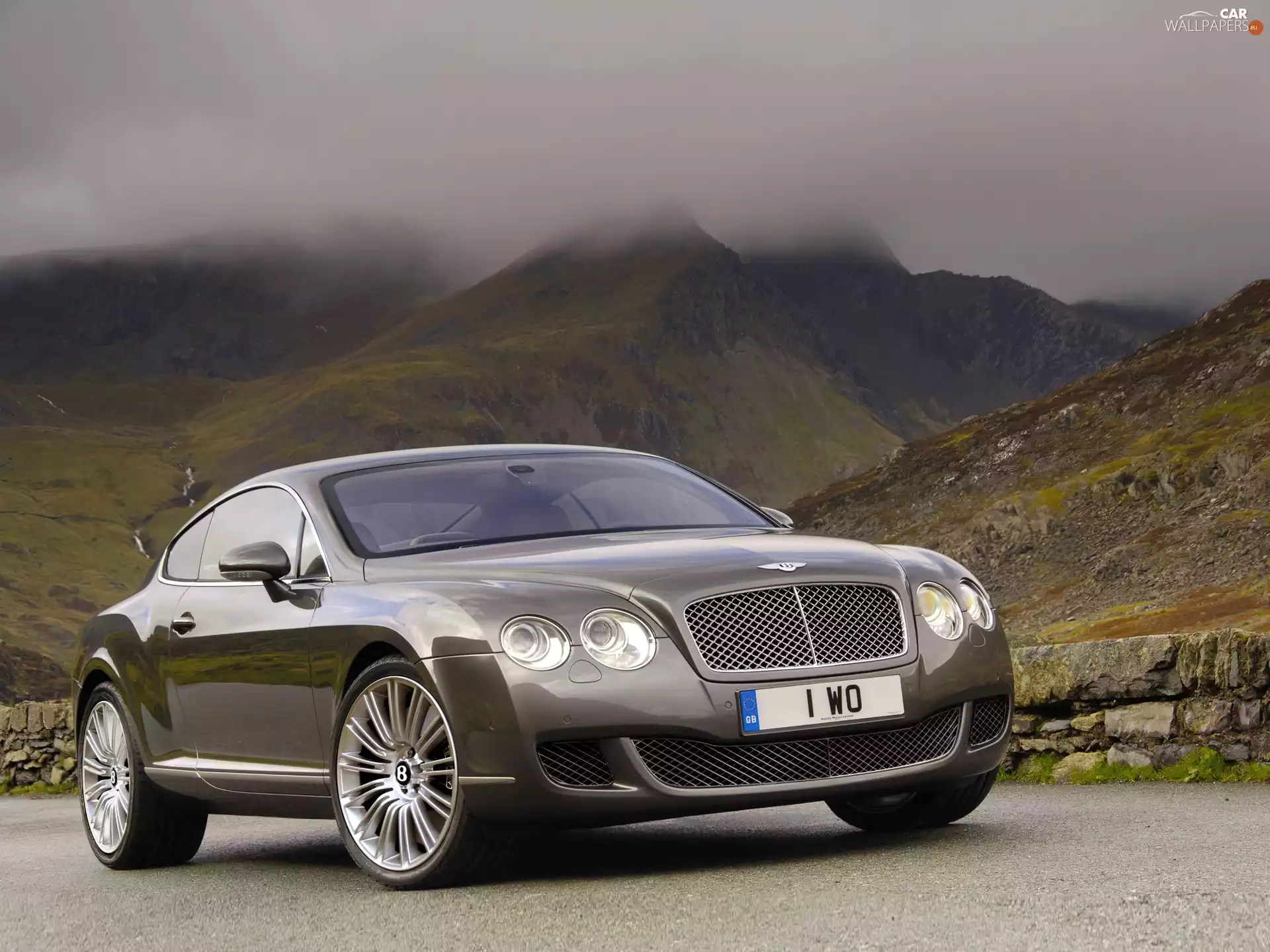 Mountains, Bentley Continental GT, Fog