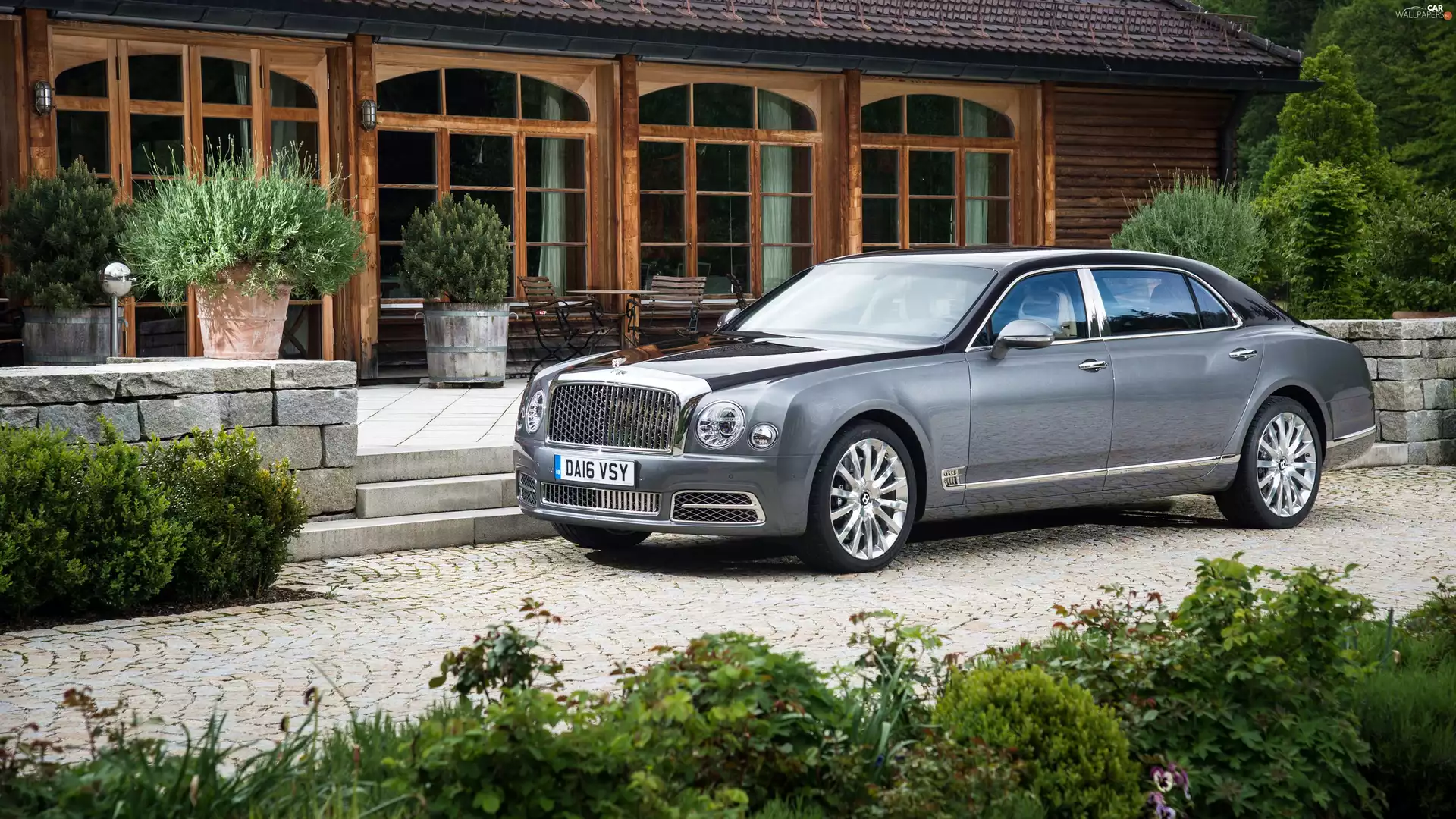 silver, 2017, house, Bentley Mulsanne Extended Wheelbase