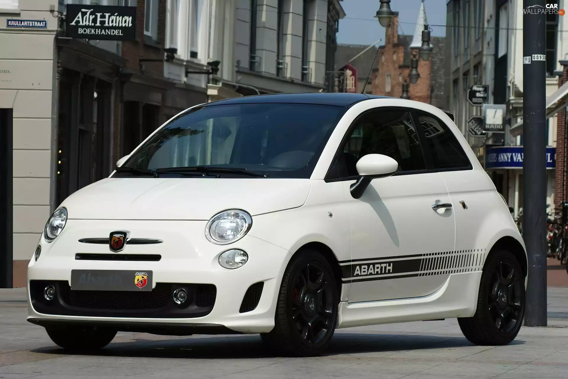 Abarth 500, @, Town, Black