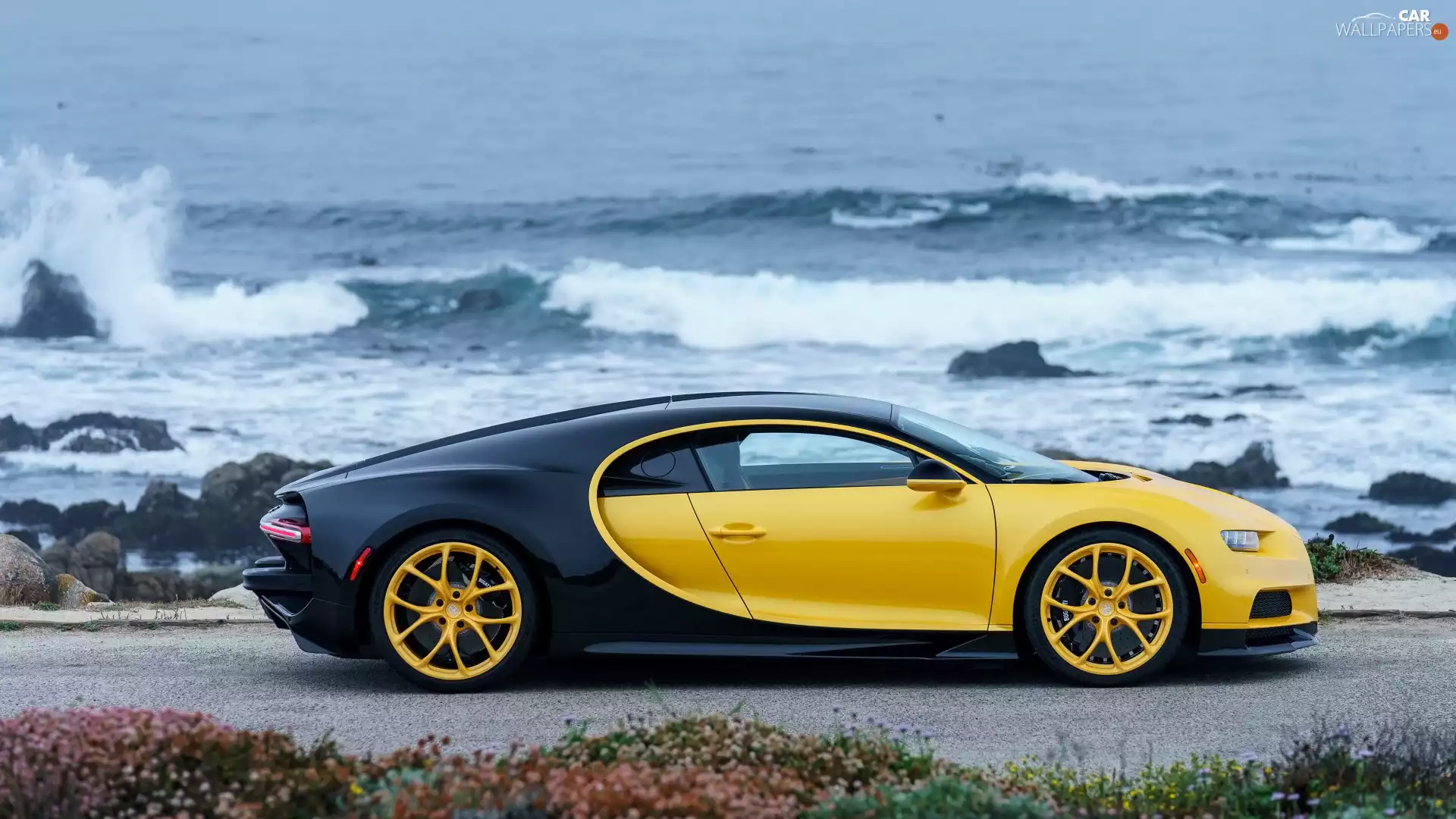 Yellow-Black, Coast, Bugatti Chiron