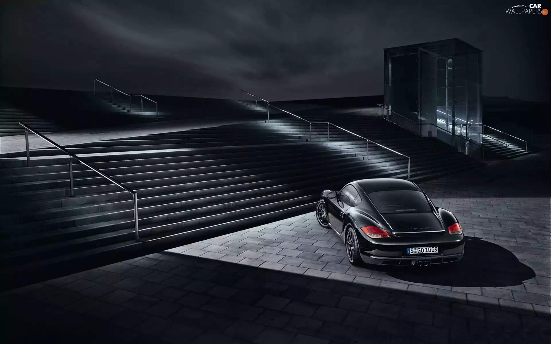 Stairs, Black, Porsche Cayman S