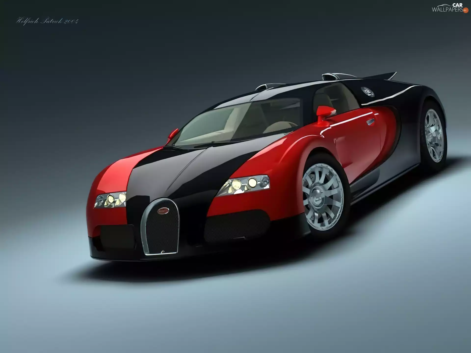 Red, Bugatti, Veyron, Black