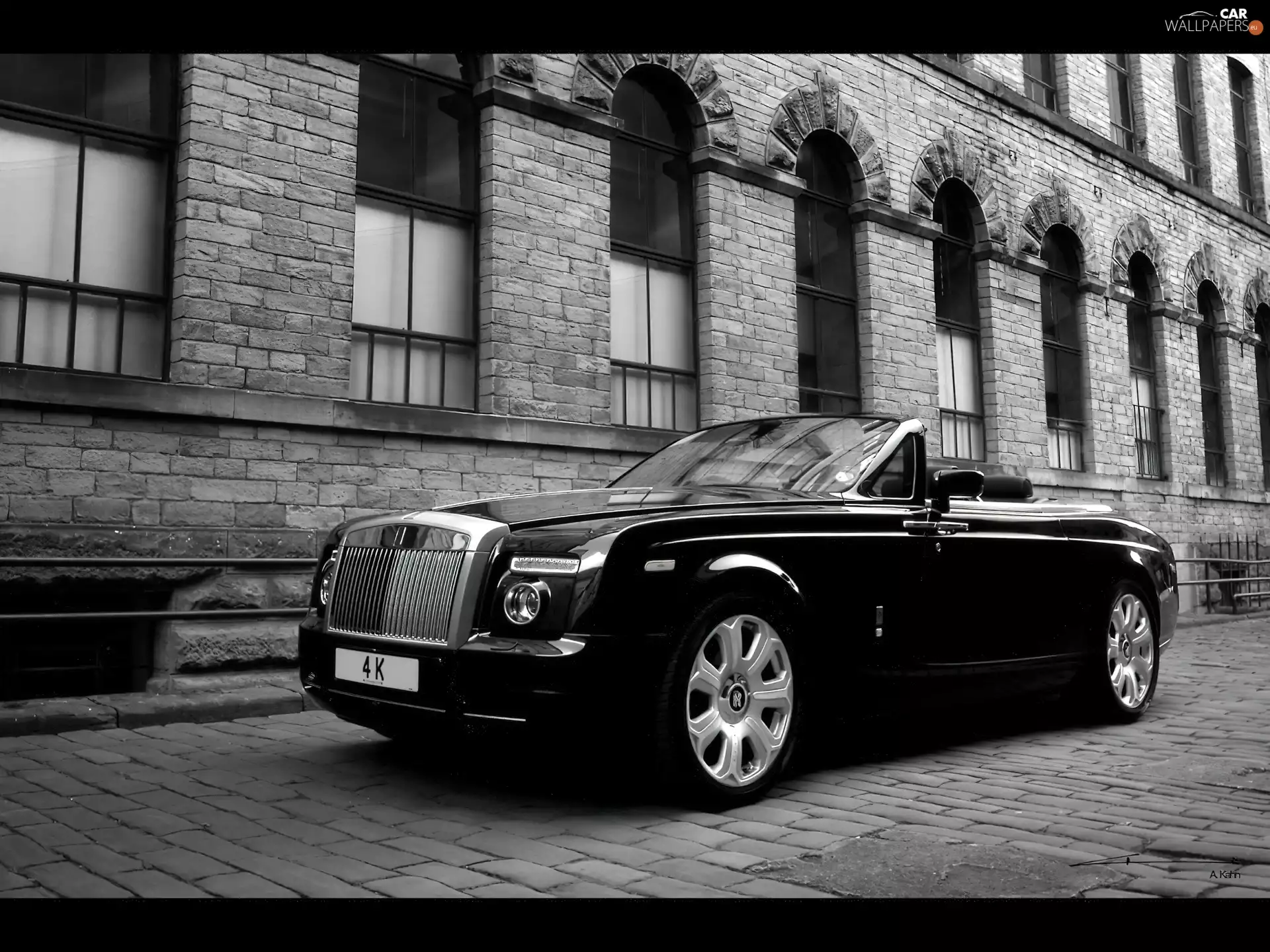 Cabriolet, Black, Rolls-Royce Phantom