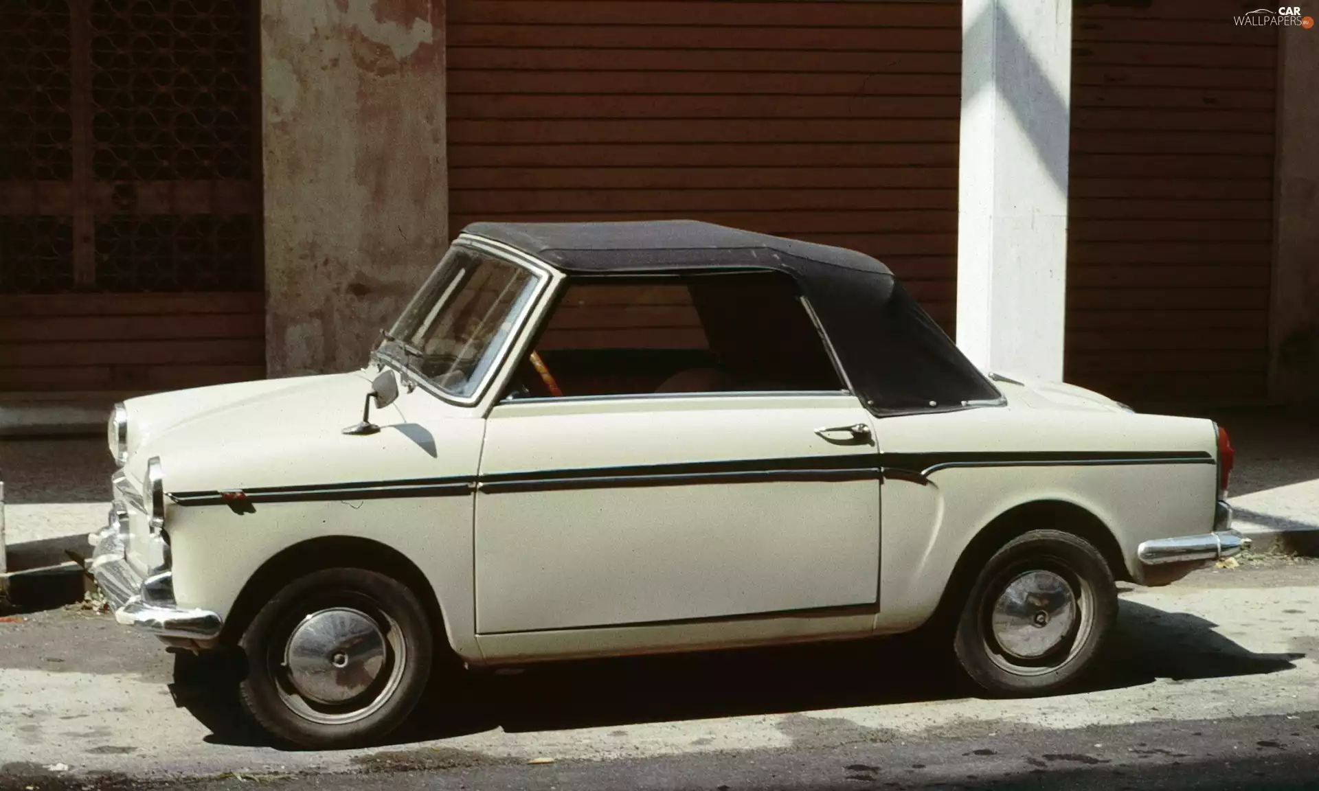 Autobianchi Bianchina, Cabriolet, Black, belt, White