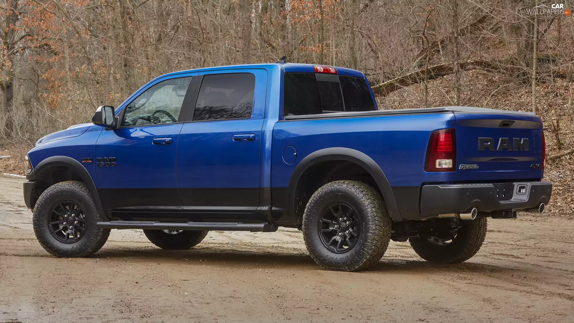Rebel, blue, Dodge Ram 1500