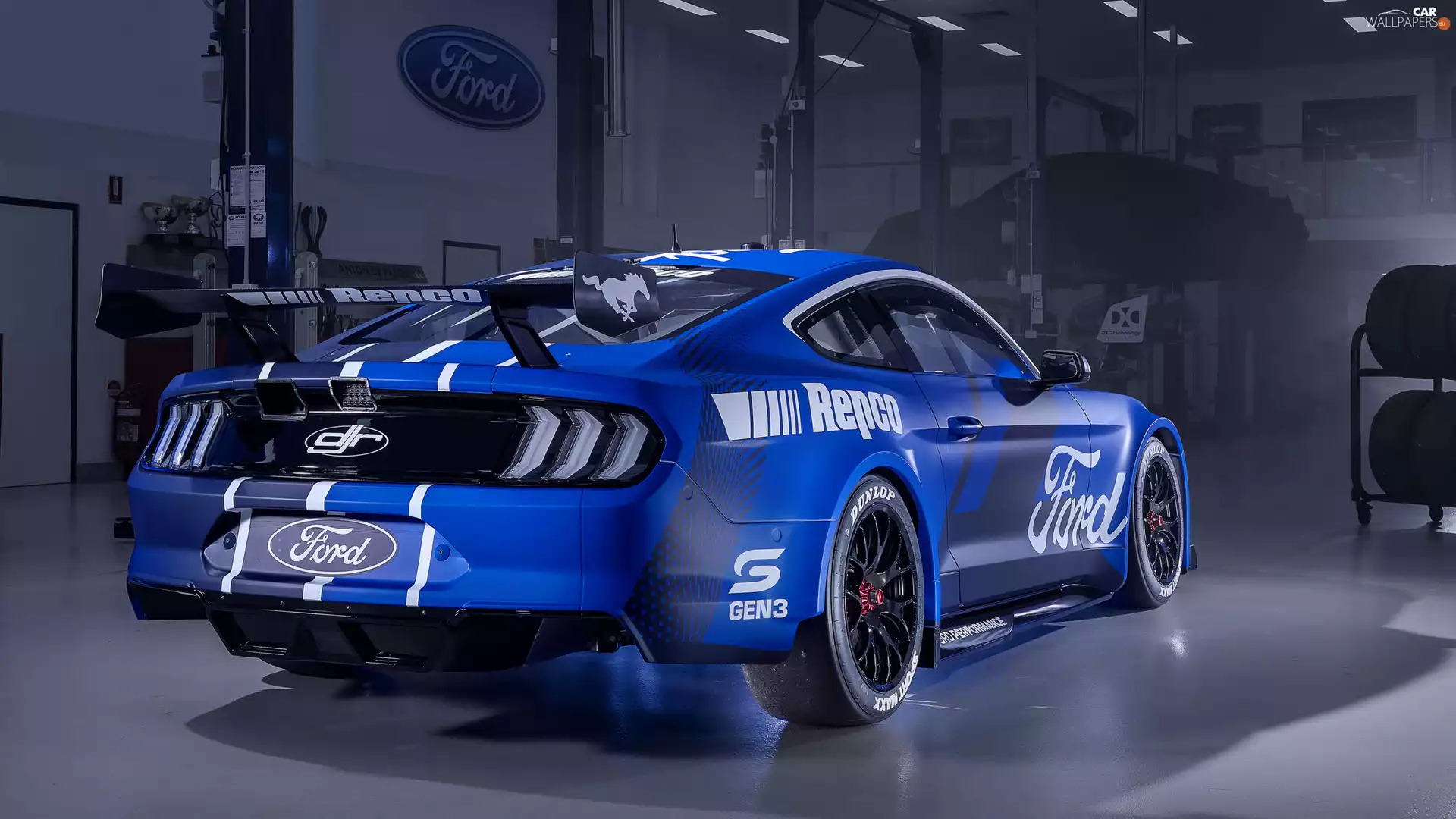 Ford Mustang GT, blue