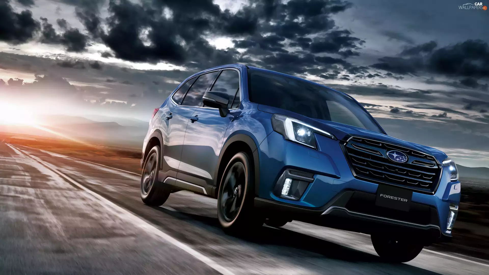 Blue, Subaru Forester