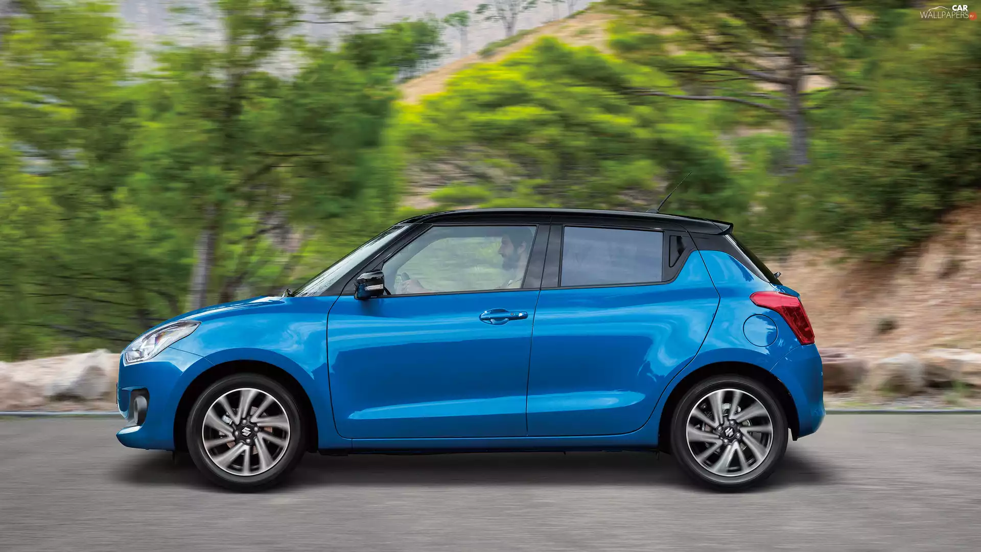 side, Suzuki Swift, Blue