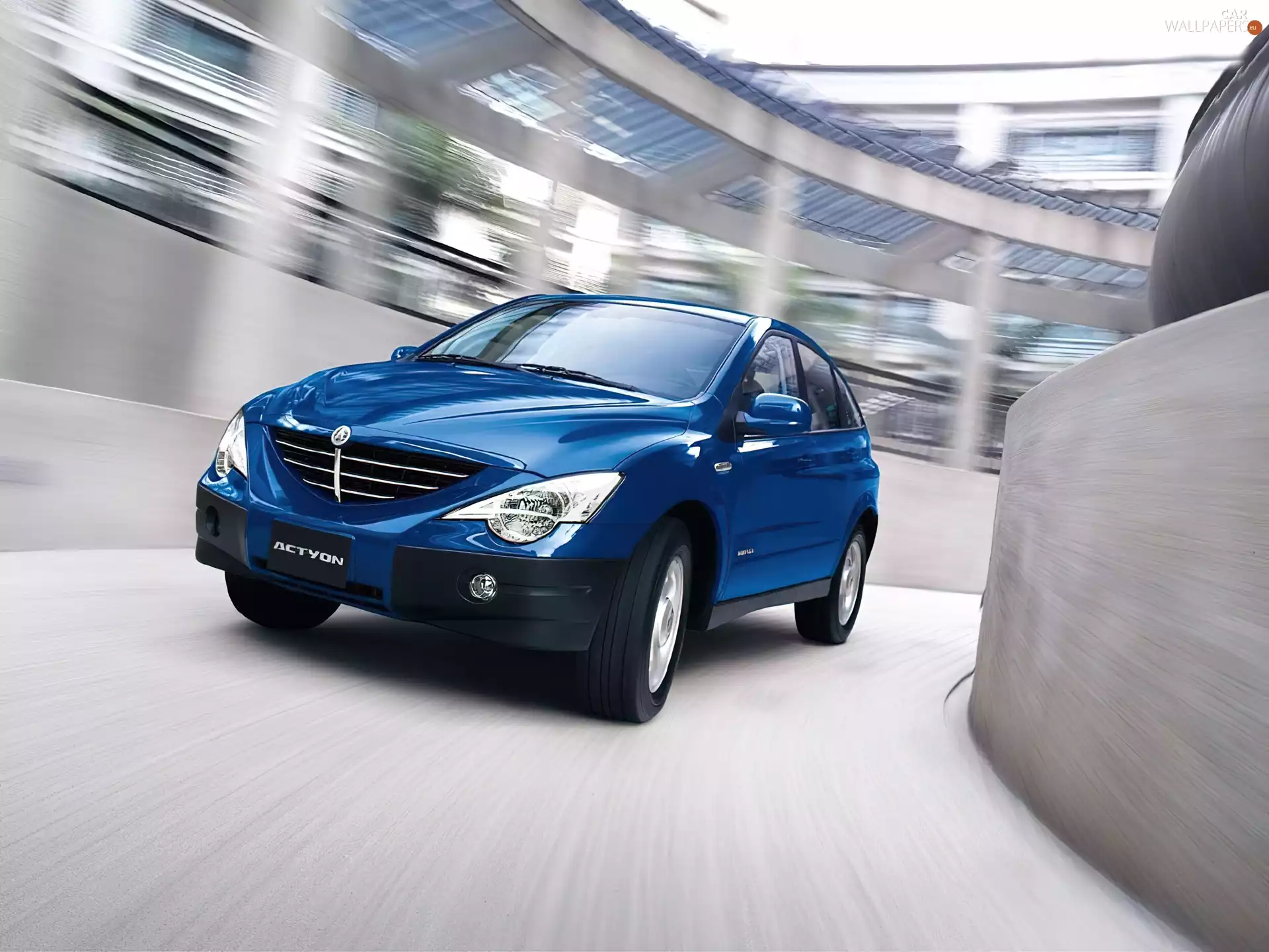 China, blue, Ssang Yong Actyon