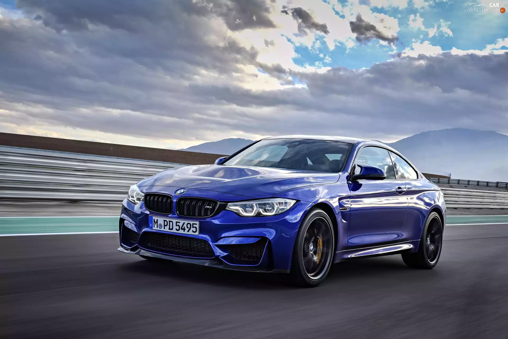 Blue, coupe, 2017, BMW M4 CS