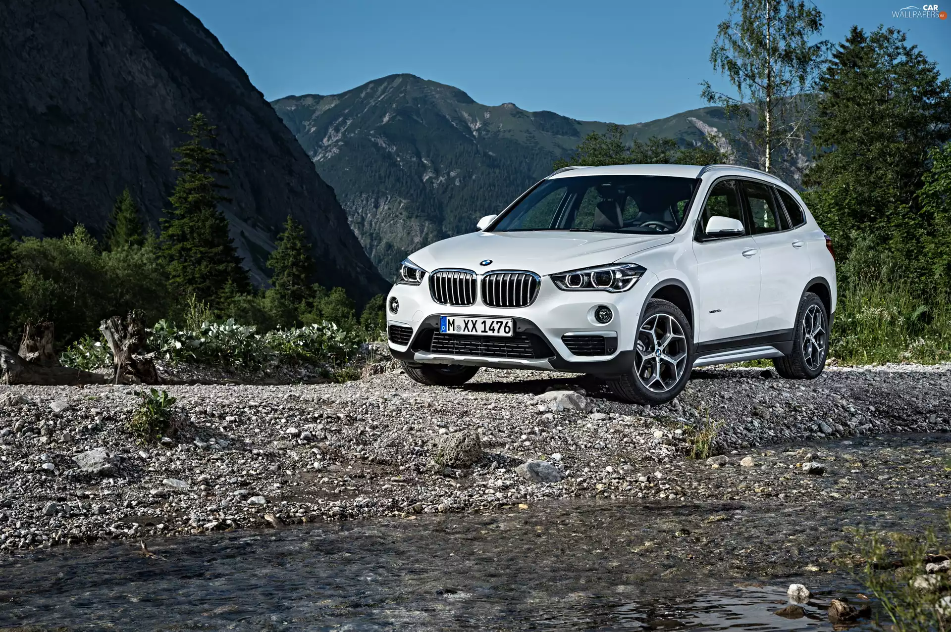 White, 2017, Mountains, BMW X1 xDrive 28i