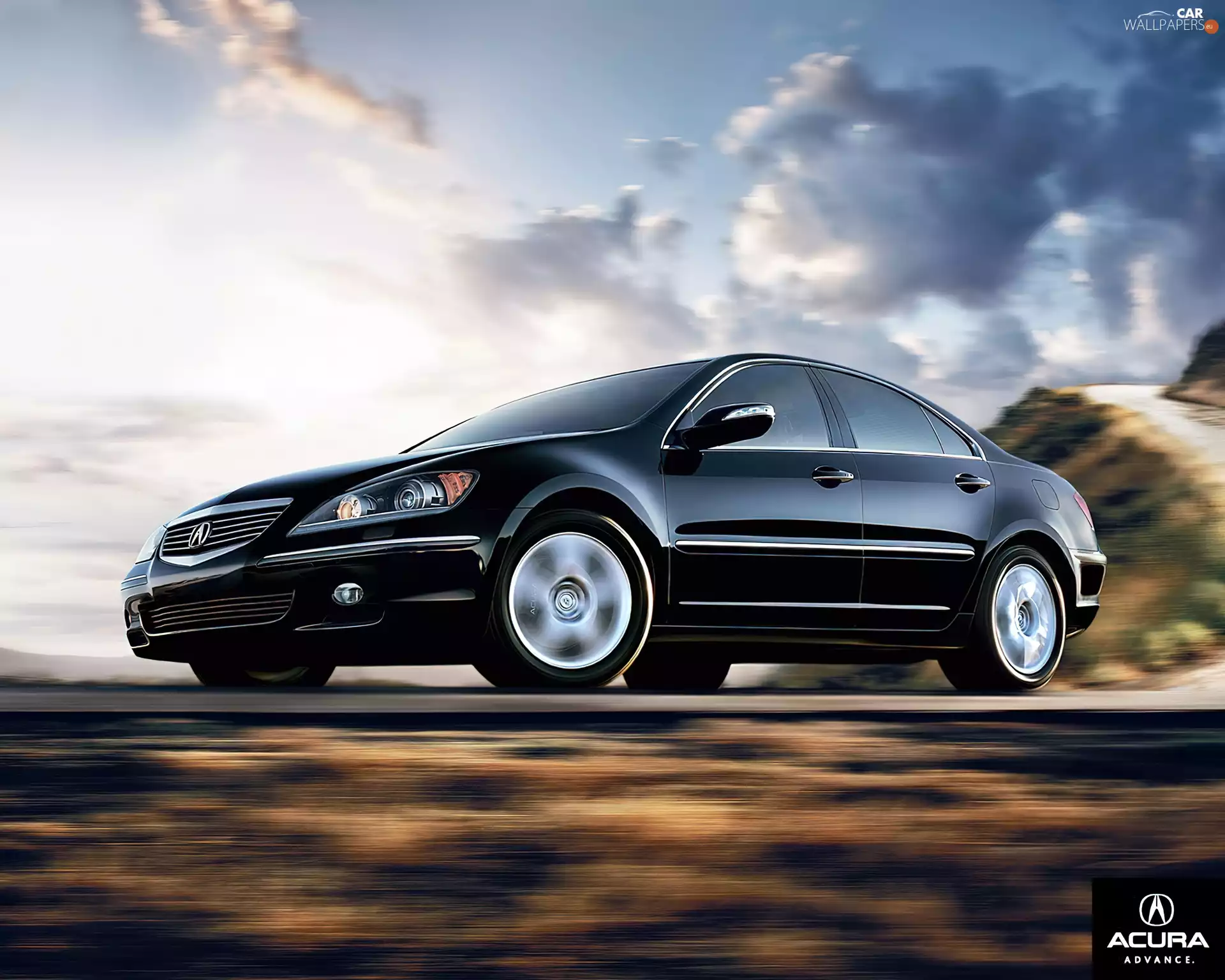 black, brochure, advertising, Acura RL