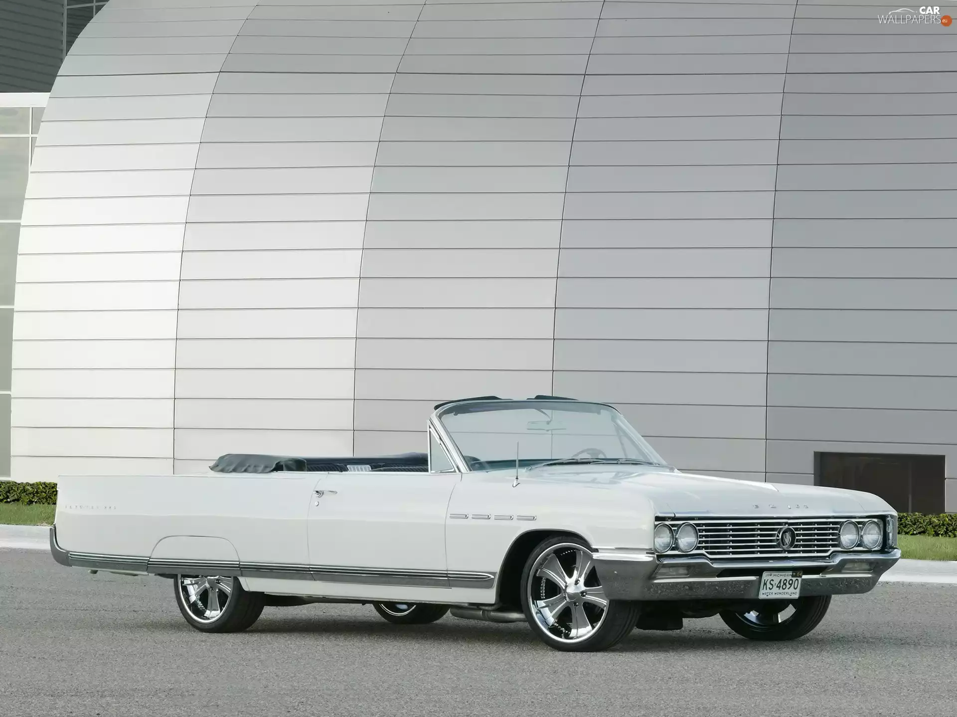 White, Chrome, wheel, Buick Electra Park