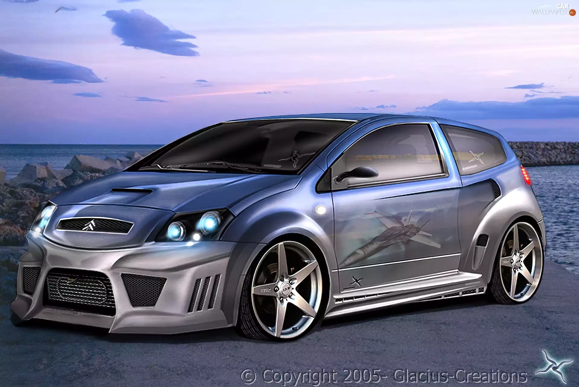 body, lute, Massive, Bumpers, Citroen C2