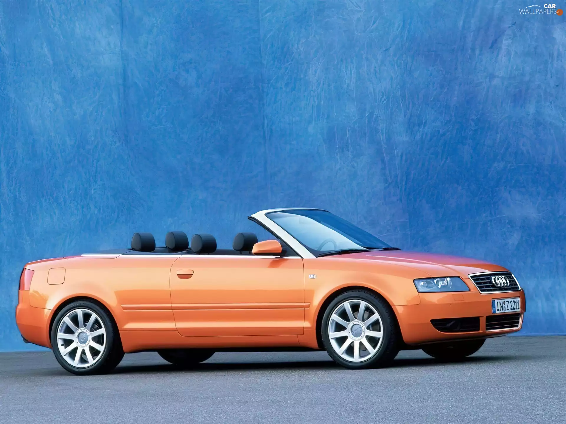 Orange, Audi A4, Cabrio
