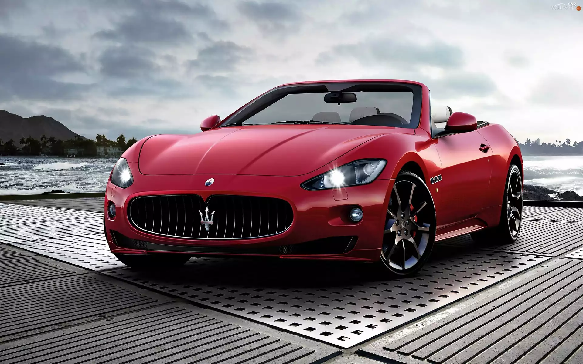 Red, maserati, Gran Cabrio
