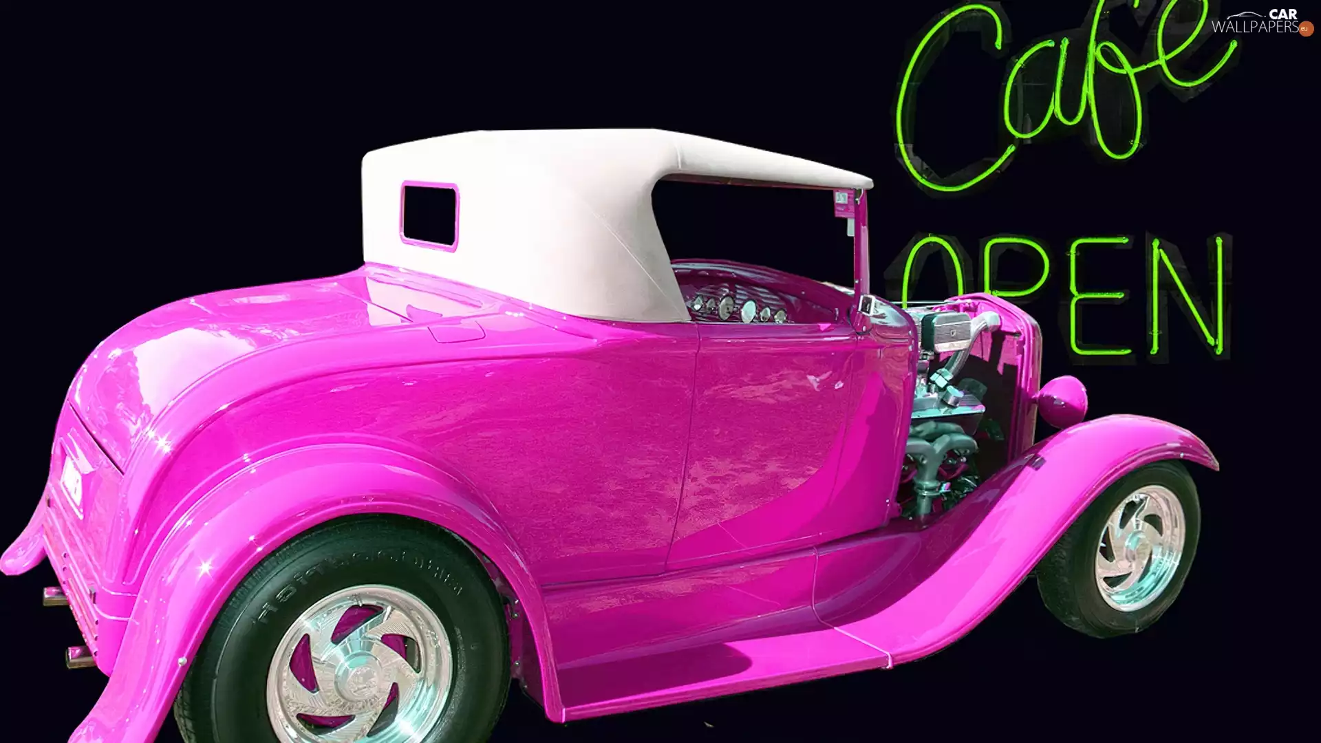 cafe, Pink, Automobile