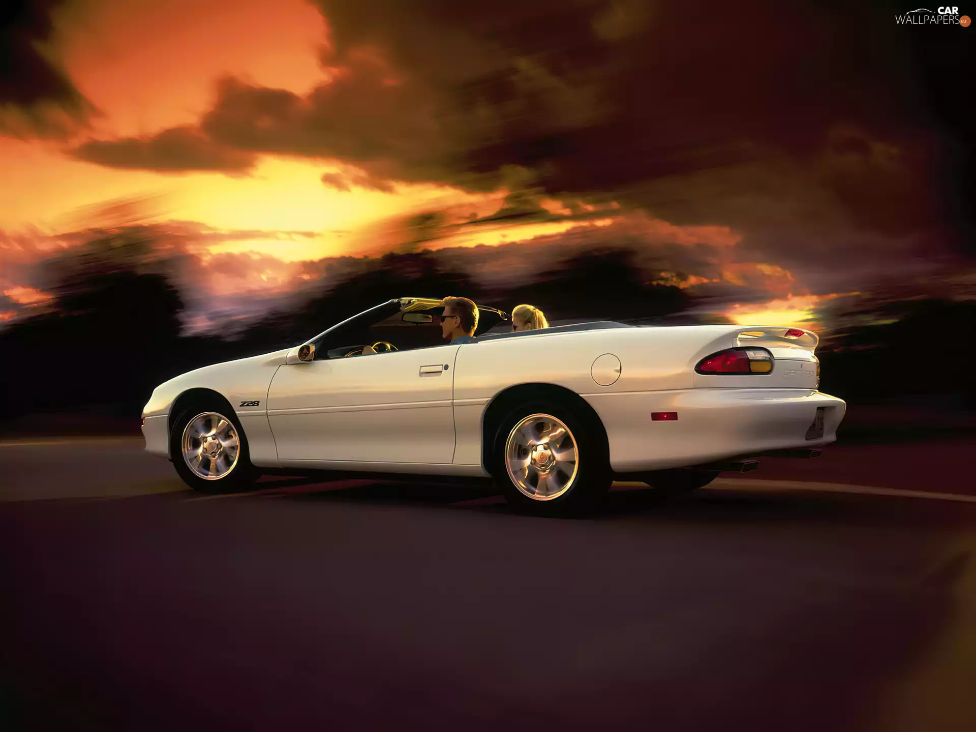 Cabriolet, White, Chevrolet Camaro