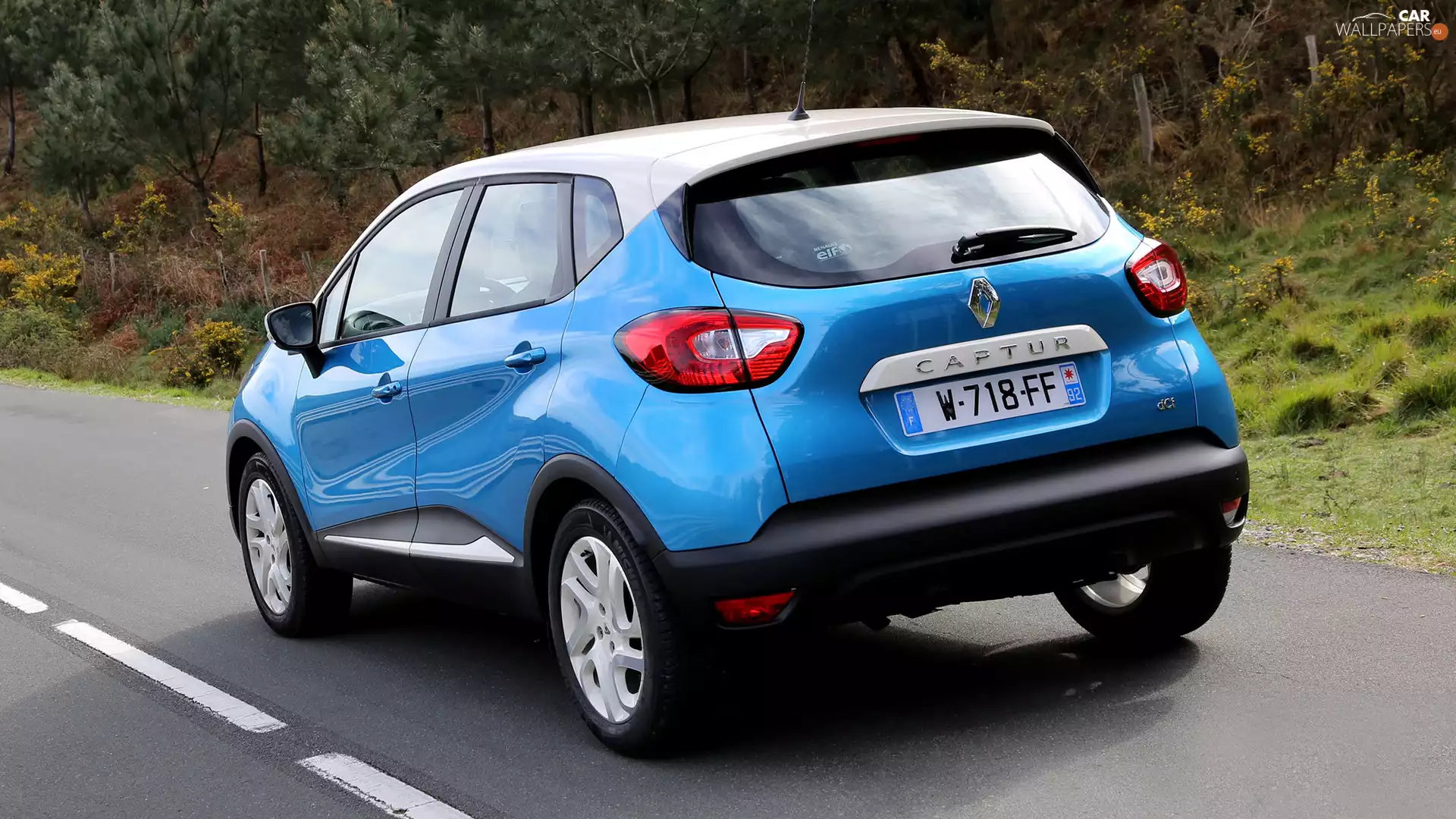 Back, blue, Renault Captur