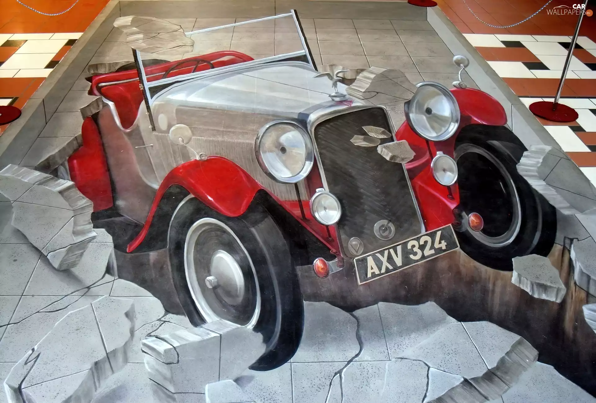 Museum, vintage, motor car