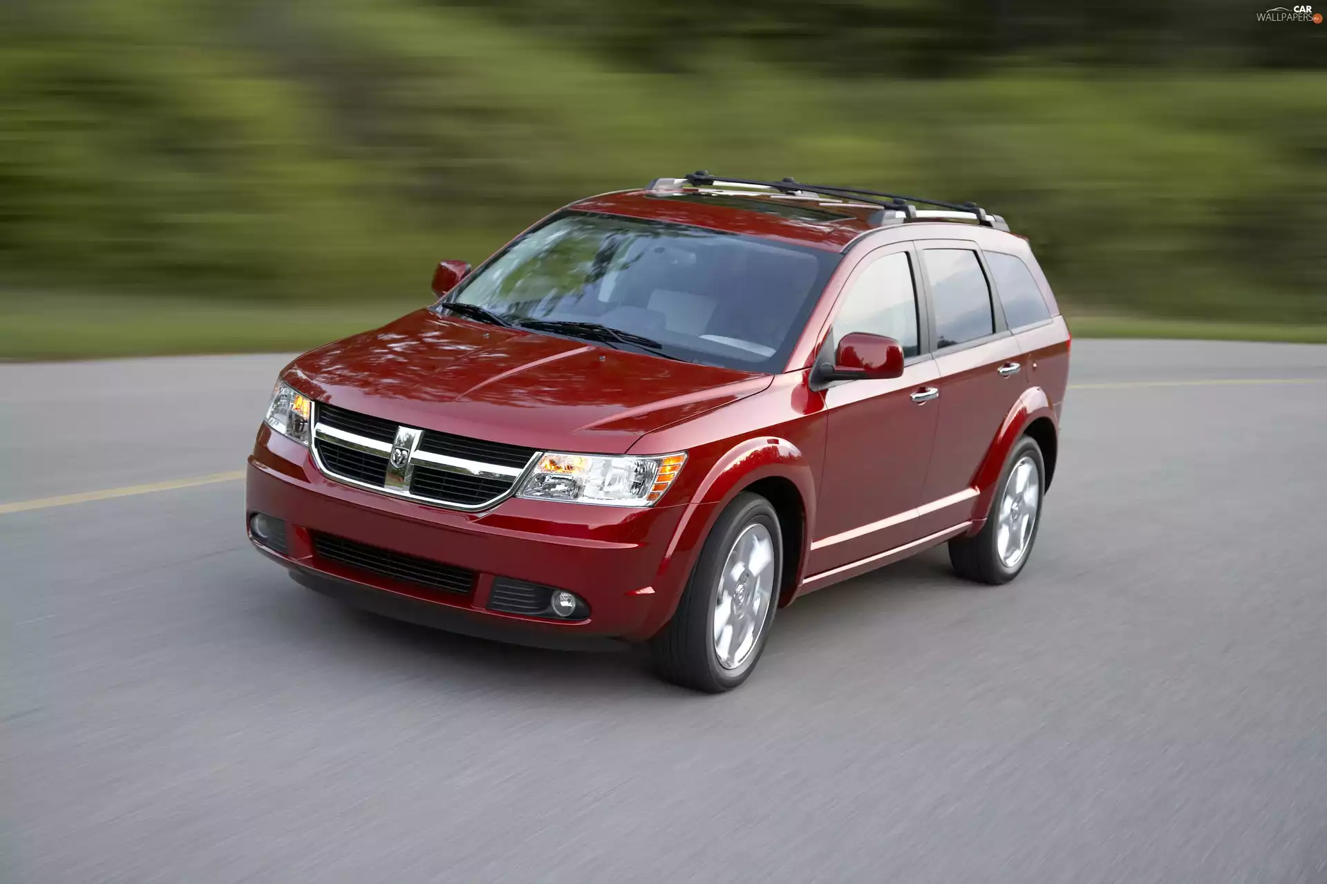 claret, Carrier, roof, Dodge Journey