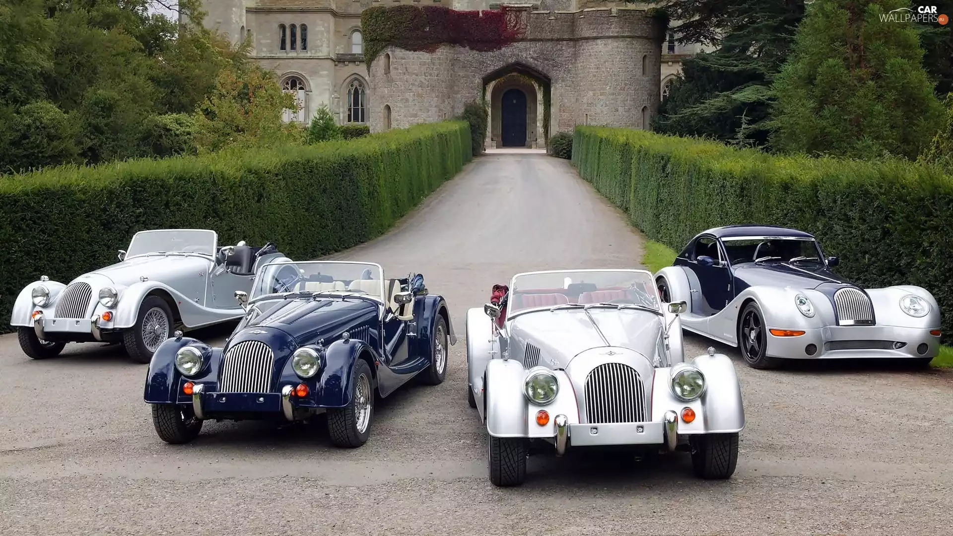 Morgan Roadster, four, cars