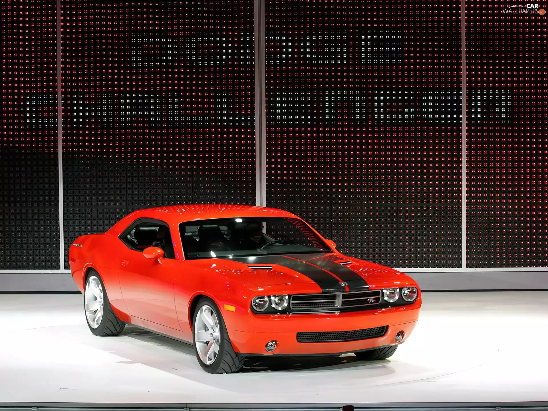 coupe, Red, Dodge Challenger