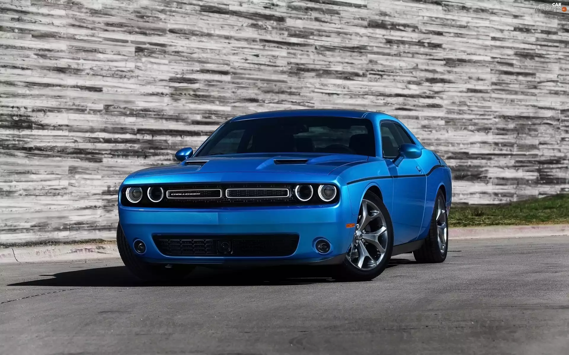 Challenger, blue, Dodge