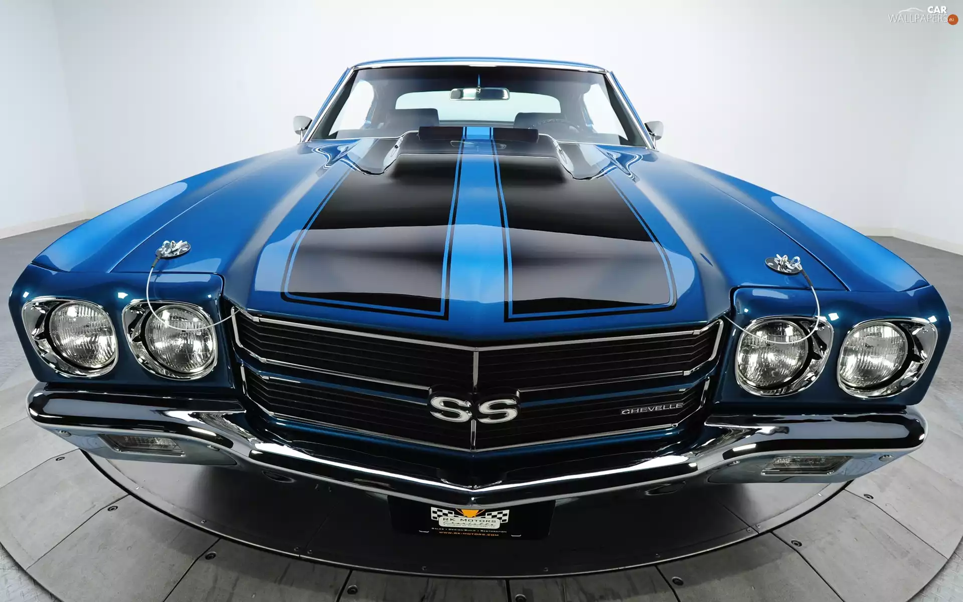 Chevrolet Chevelle SS, blue, Black