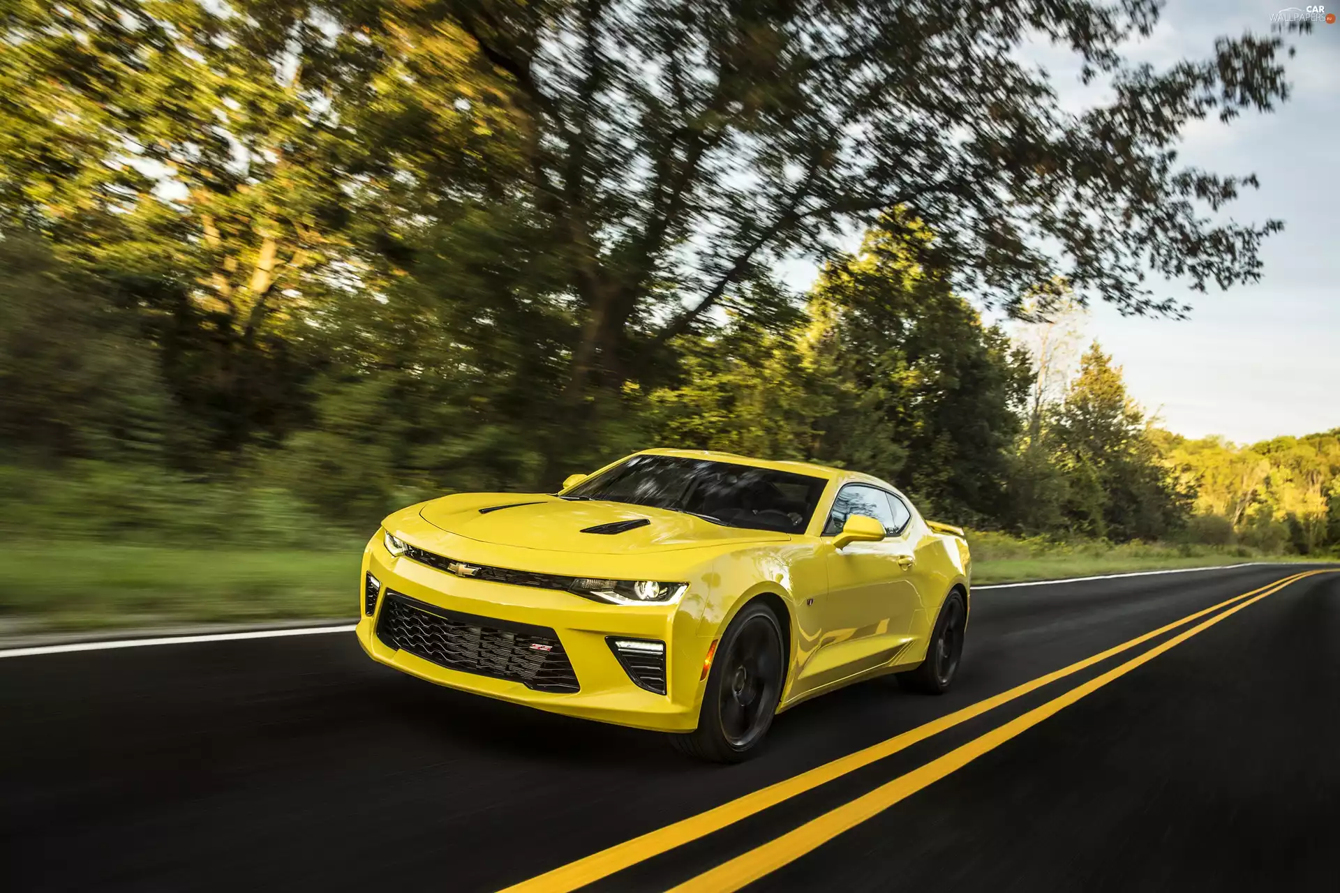 Automobile, Camaro, Yellow, Chevrolet