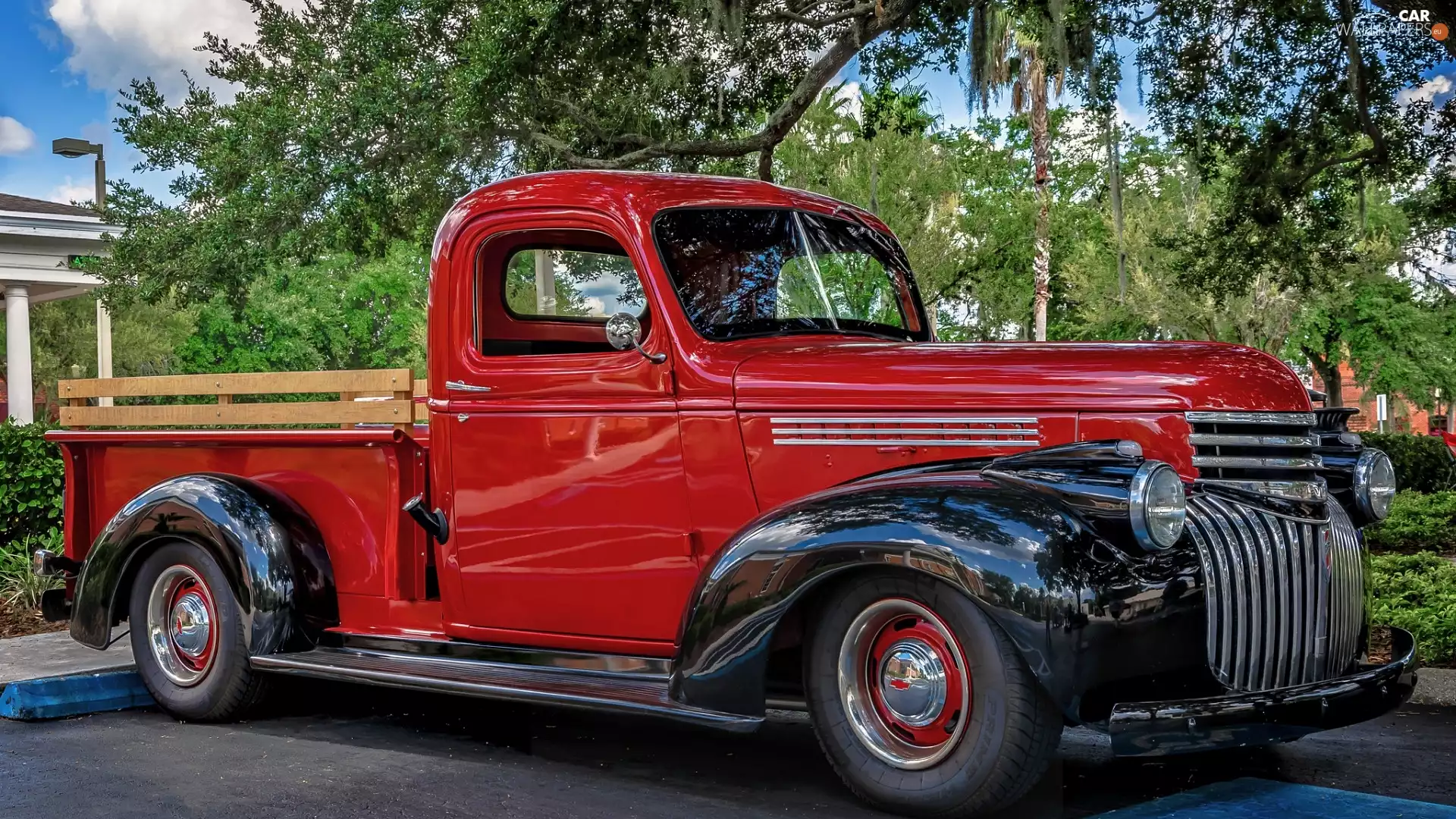 antique, Chevrolet Pickup, 1946, Red
