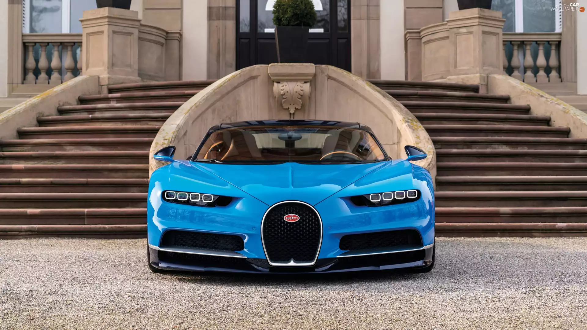 2016, blue, Bugatti Chiron