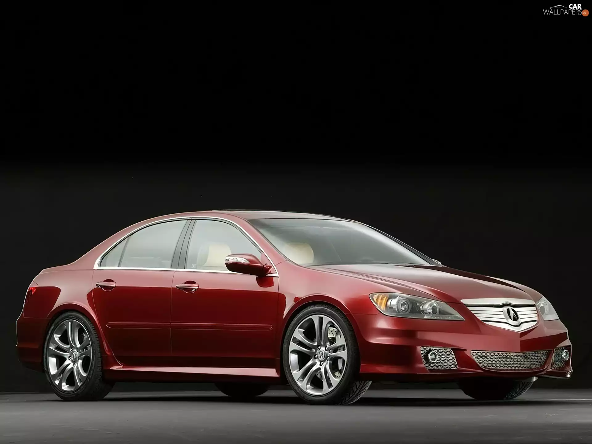 Acura RL, lowered, Claret