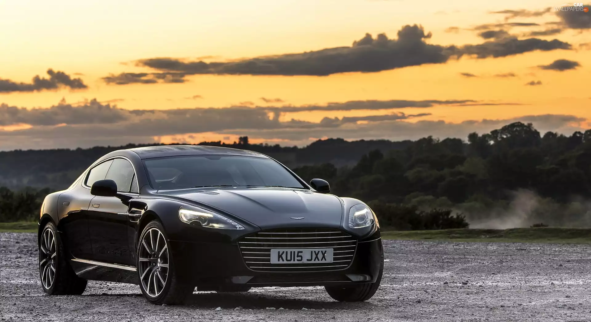 Aston Marin, Way, clouds, Rapide S