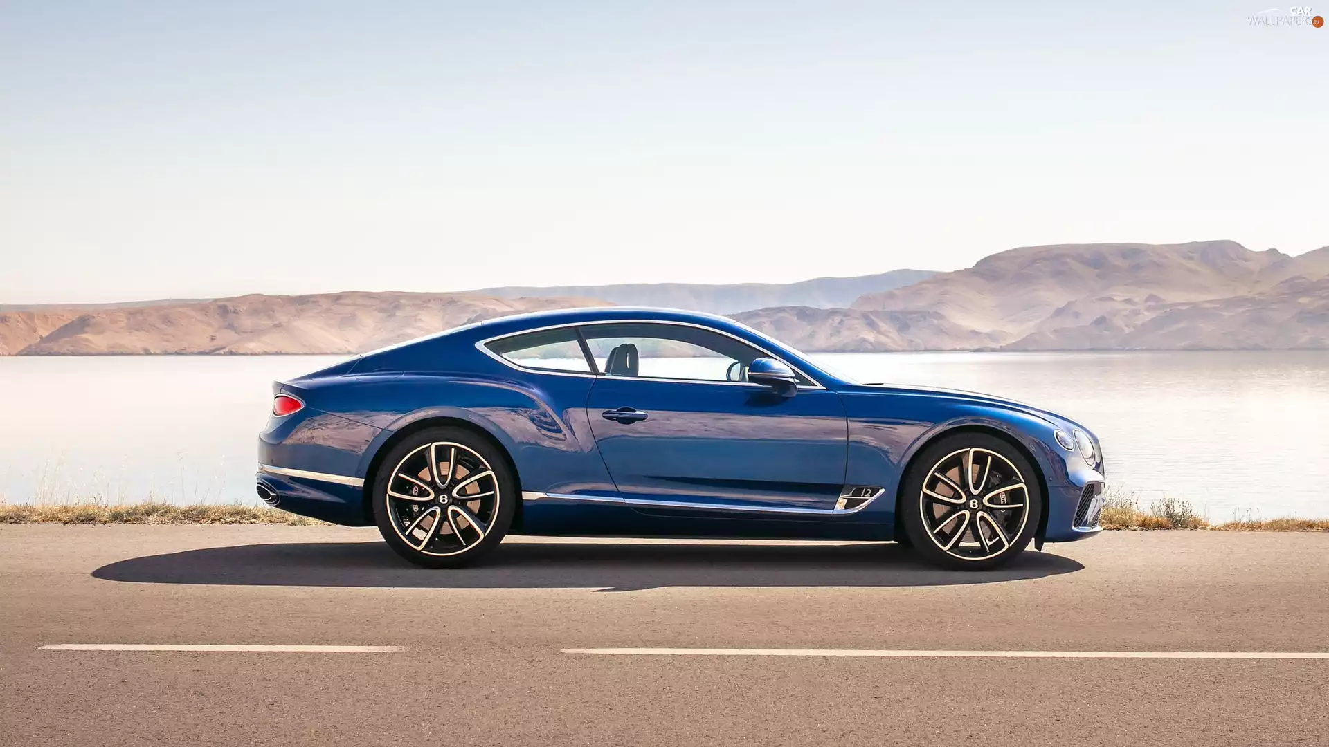 2018, blue, Bentley Continental GT Coupé