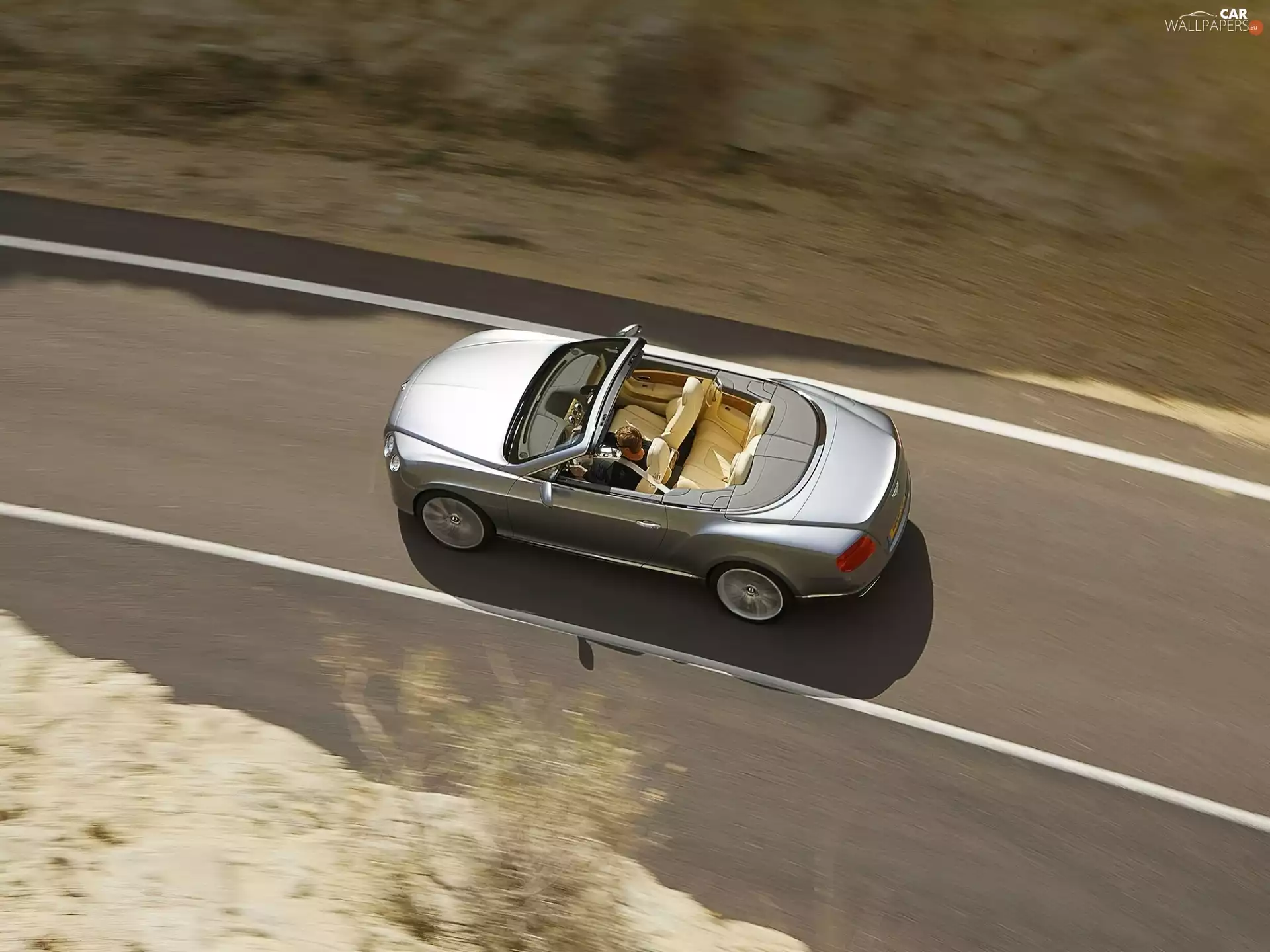 the roof, Bentley Continental GTC, open