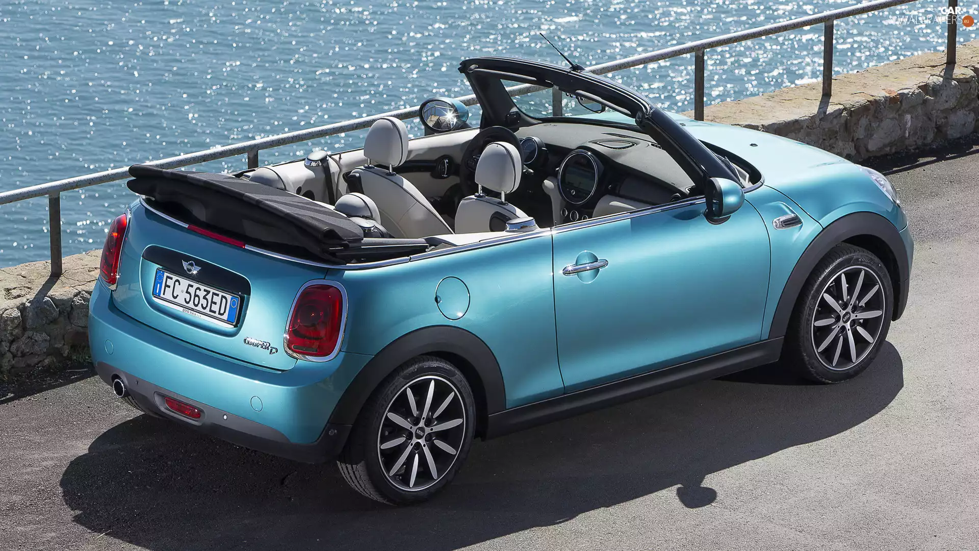 Cabrio, blue, Mini Cooper