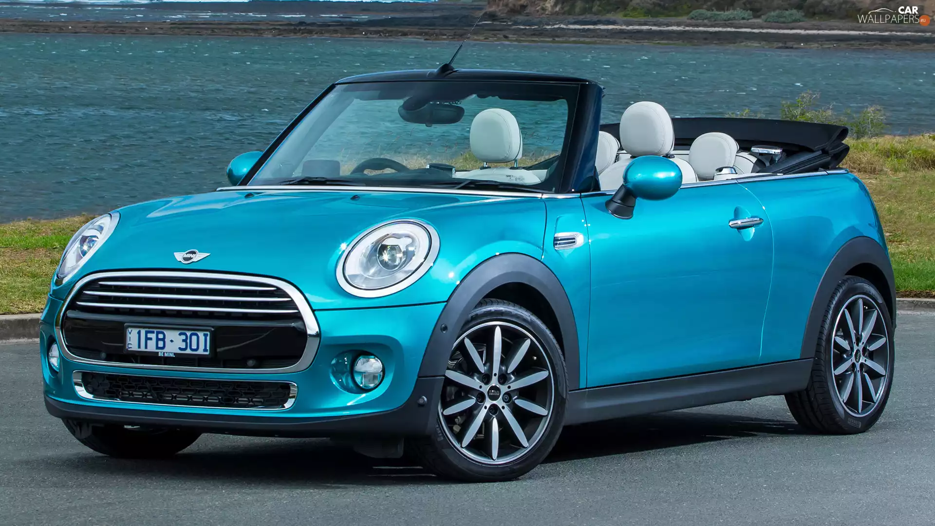 Cabriolet, blue, Mini Cooper