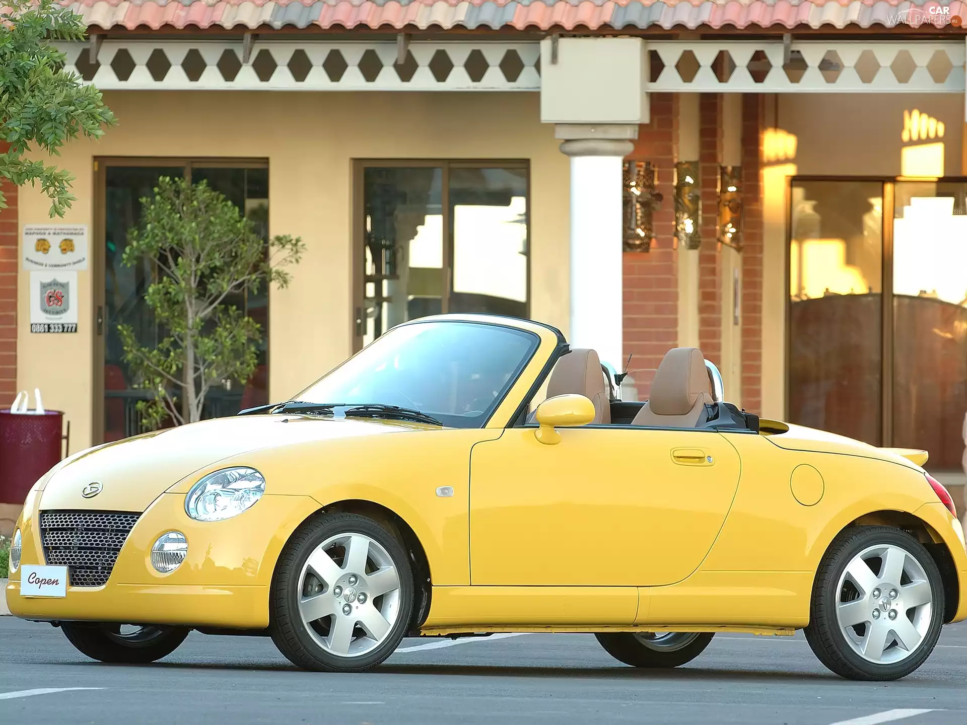 Cabriolet, Yellow, Daihatsu Copen