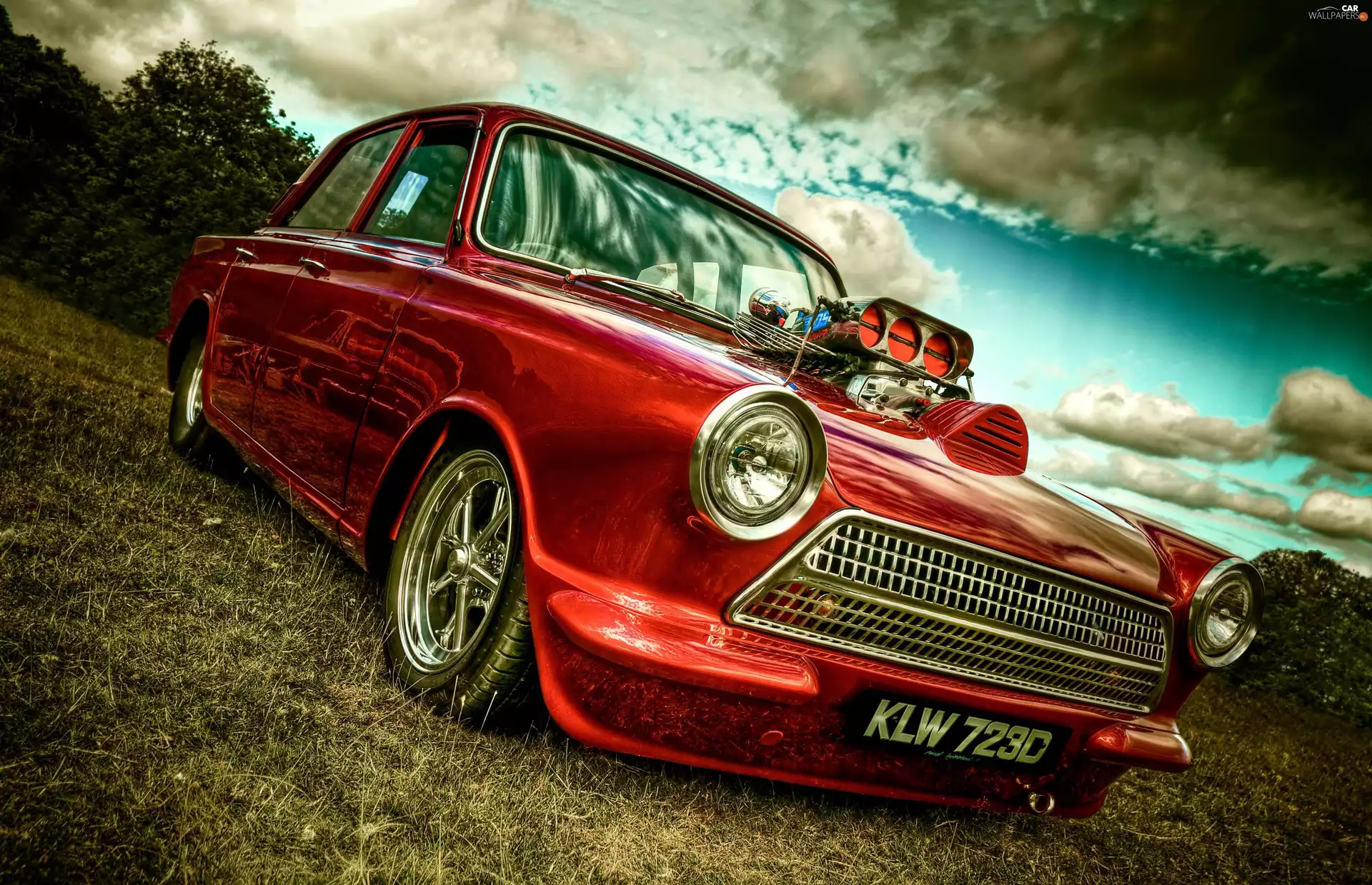 Lotus Cortina Mk1, Red, TUNING