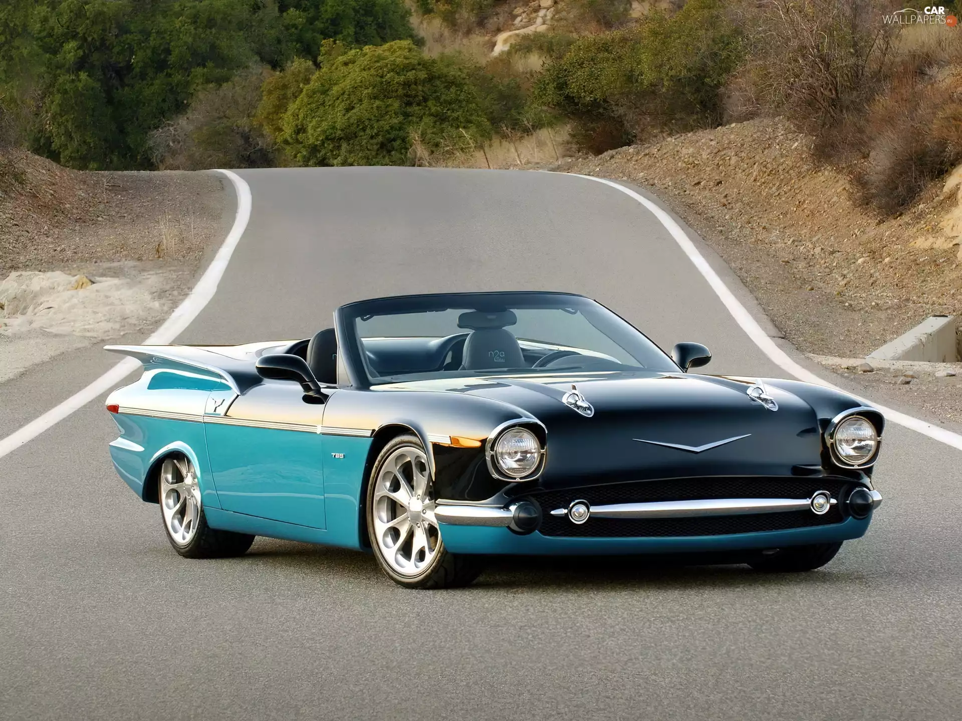 Way, blue, Chevrolet Corvette