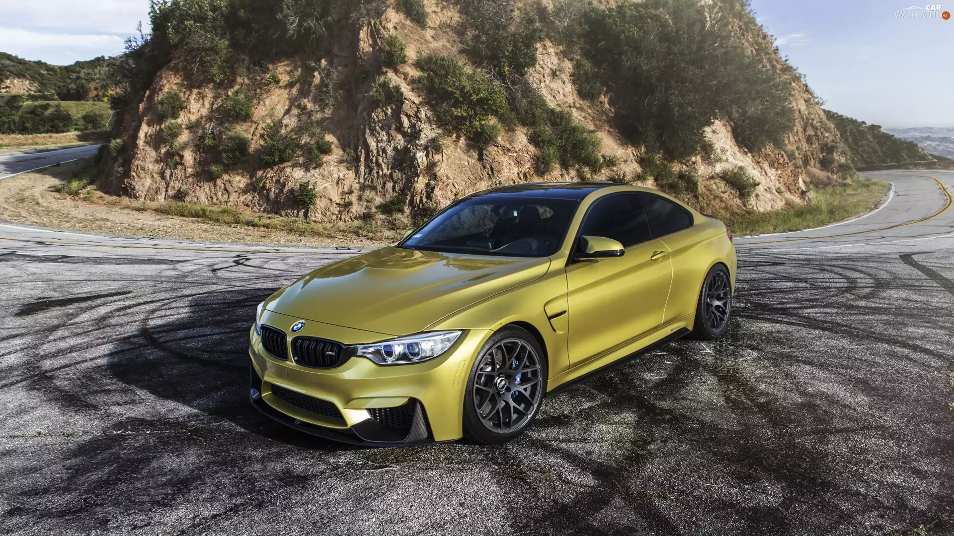 Way, BMW M4 Coupe F82, mountains