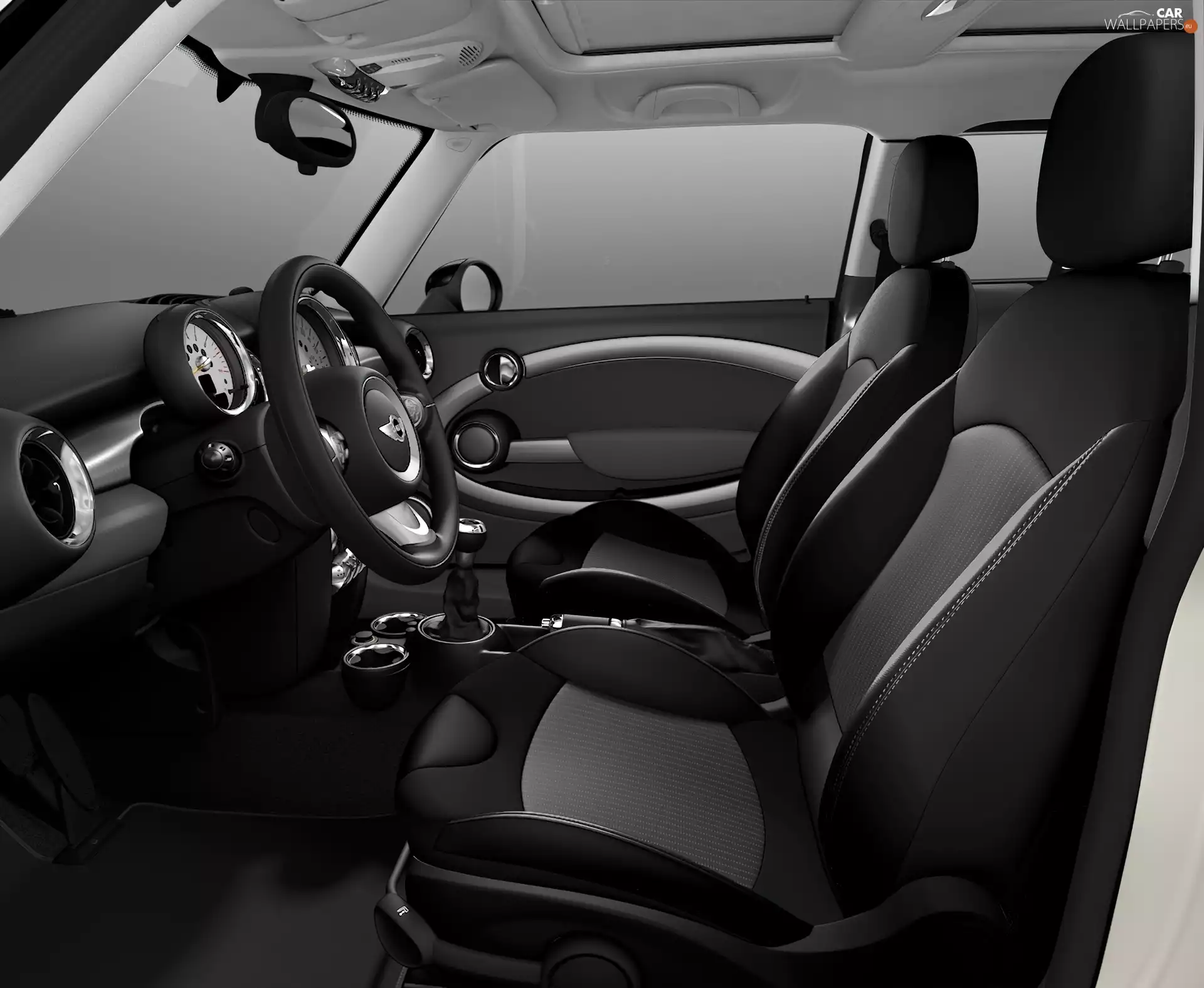 interior, Mini Clubman, dark