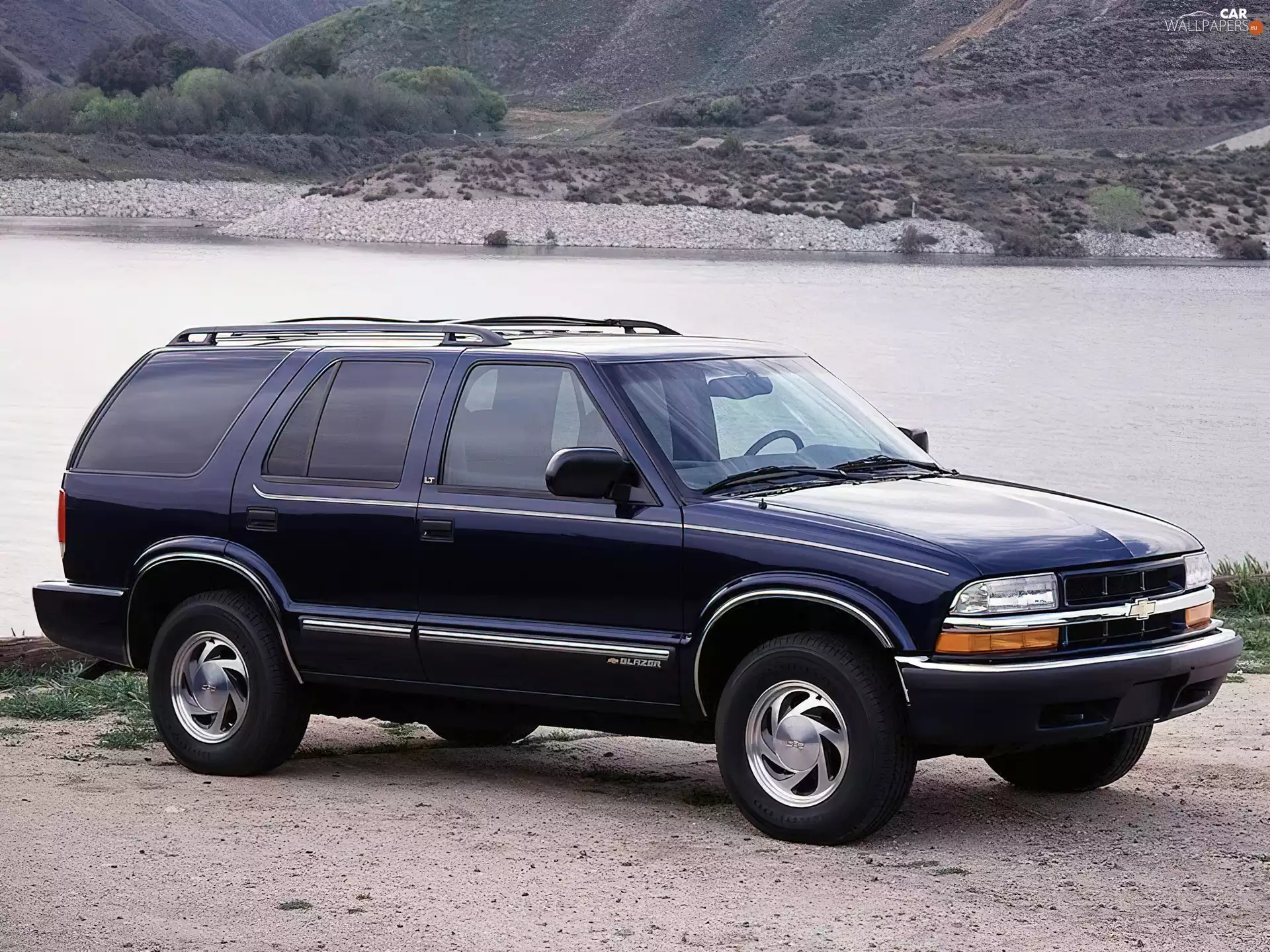Granate, dark, windows, Chevrolet Blazer