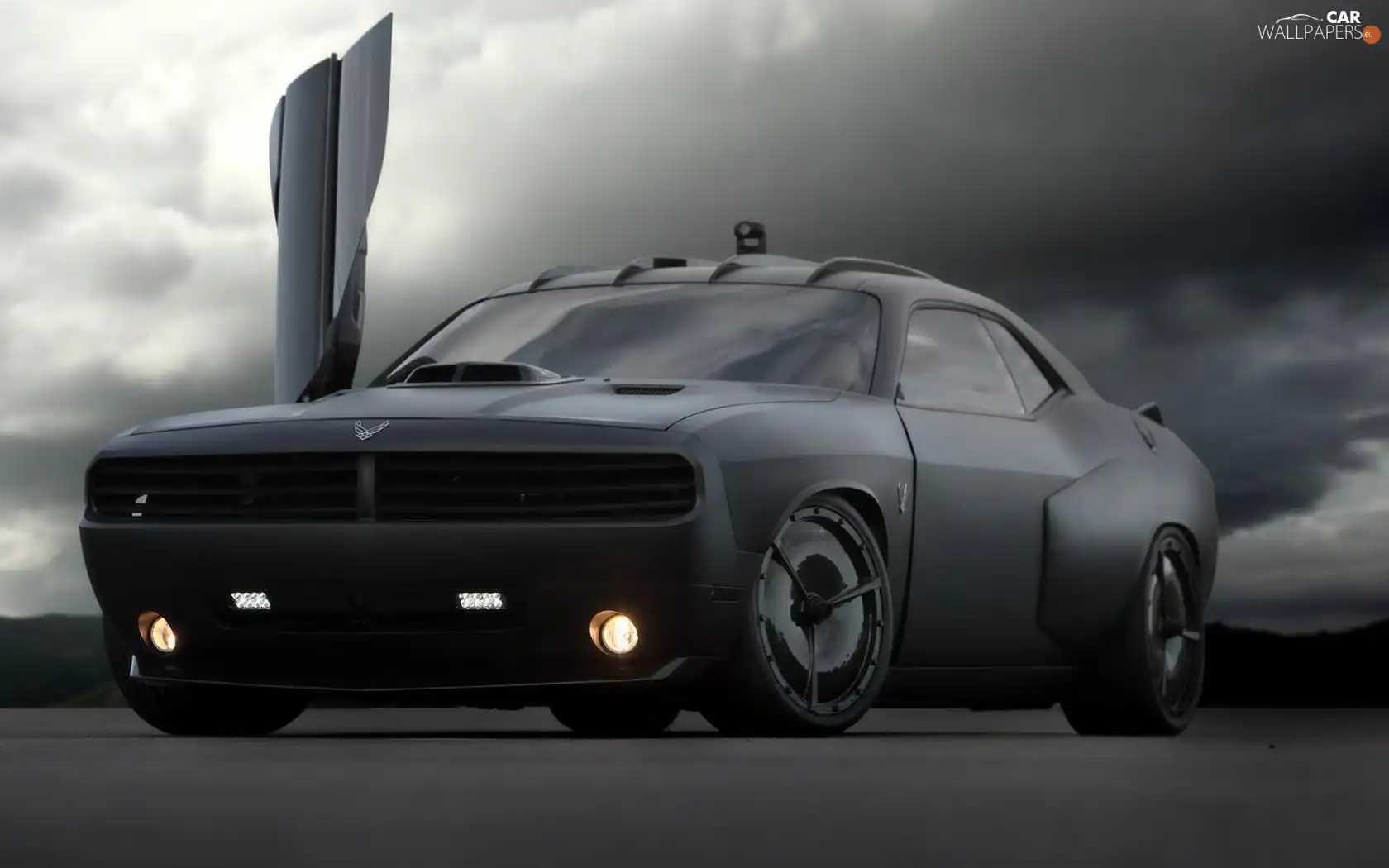 Black, Open, Doors, Dodge Challenger Vapor