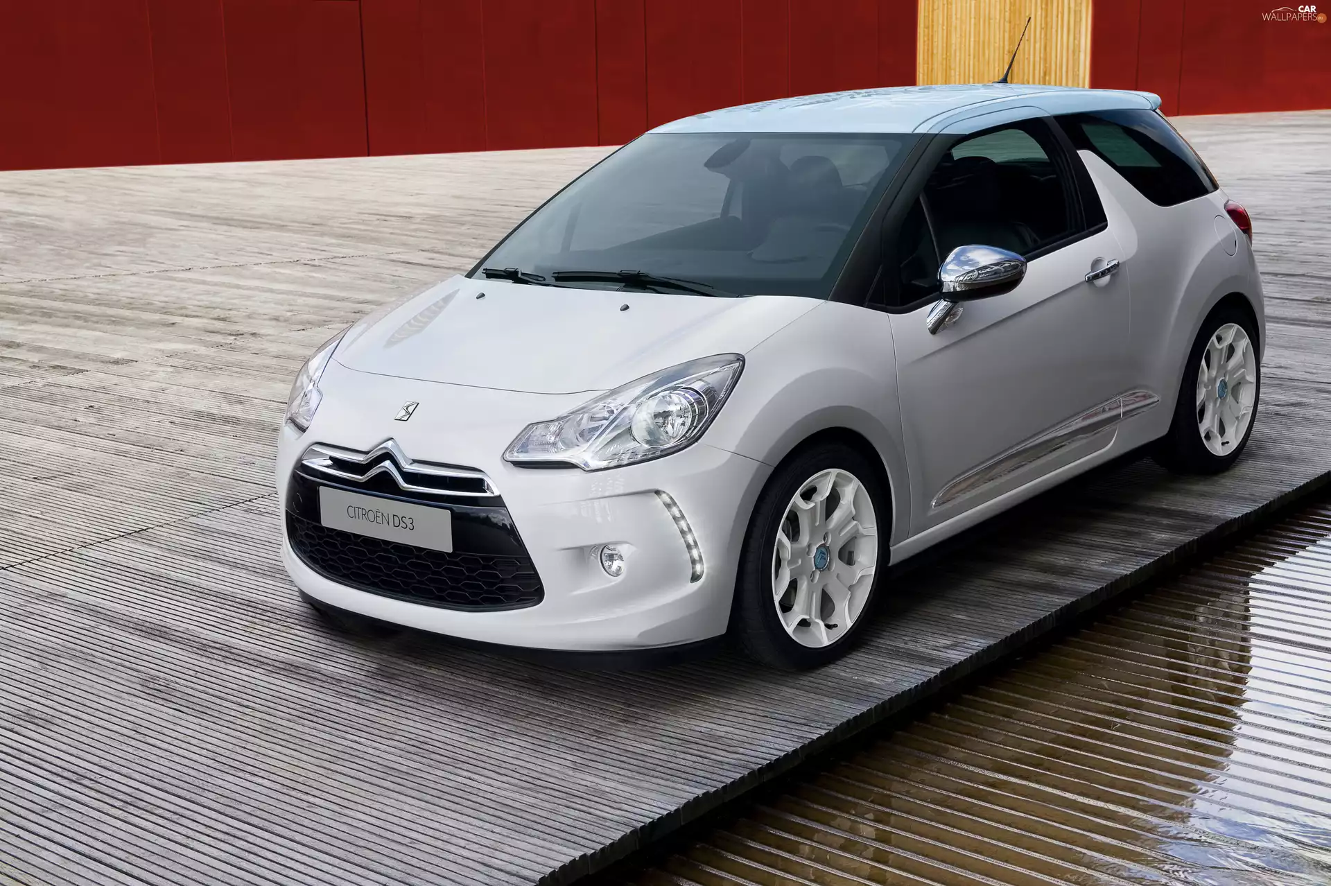 headlights, White, Citroen DS3