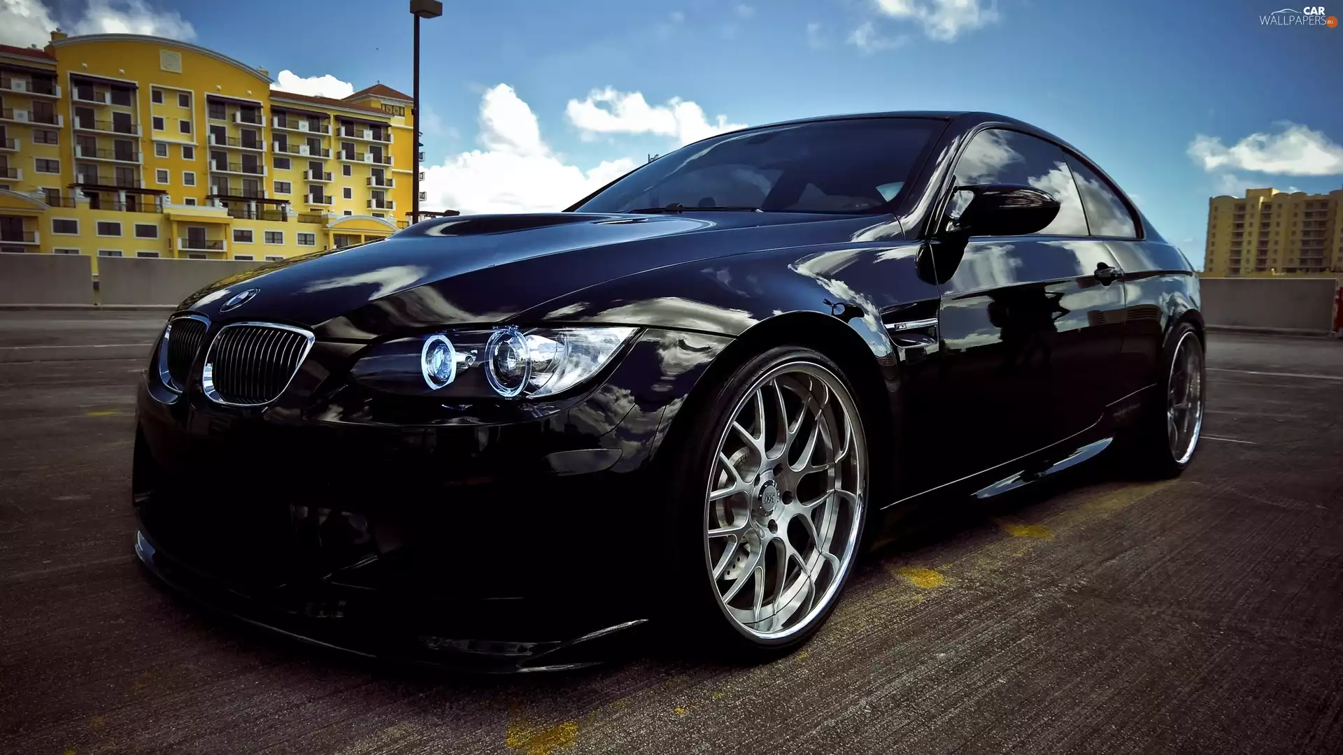 Black, coupe, @, BMW E90