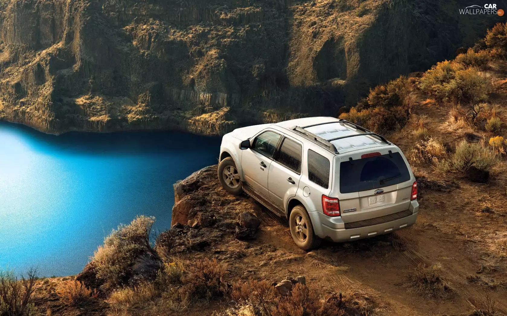 Ford, River, cliff, Escape